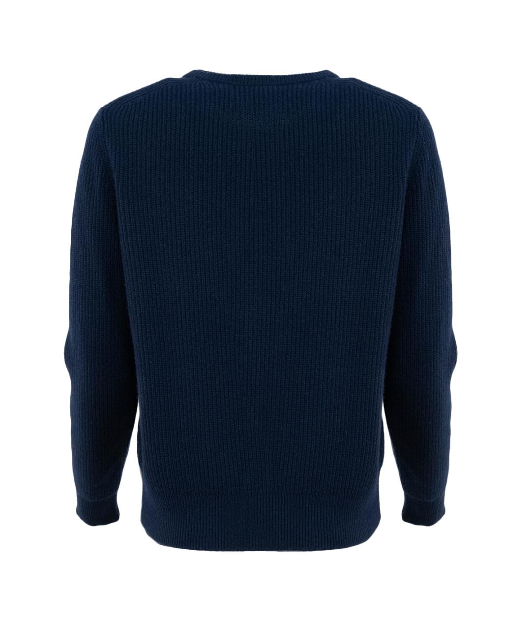 KENZO Темно-синий шерстяной джемпер / свитер, фото 2