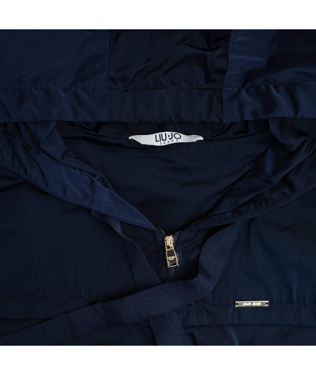 LIU JO Темно-синяя полиэстеровая куртка, фото 3