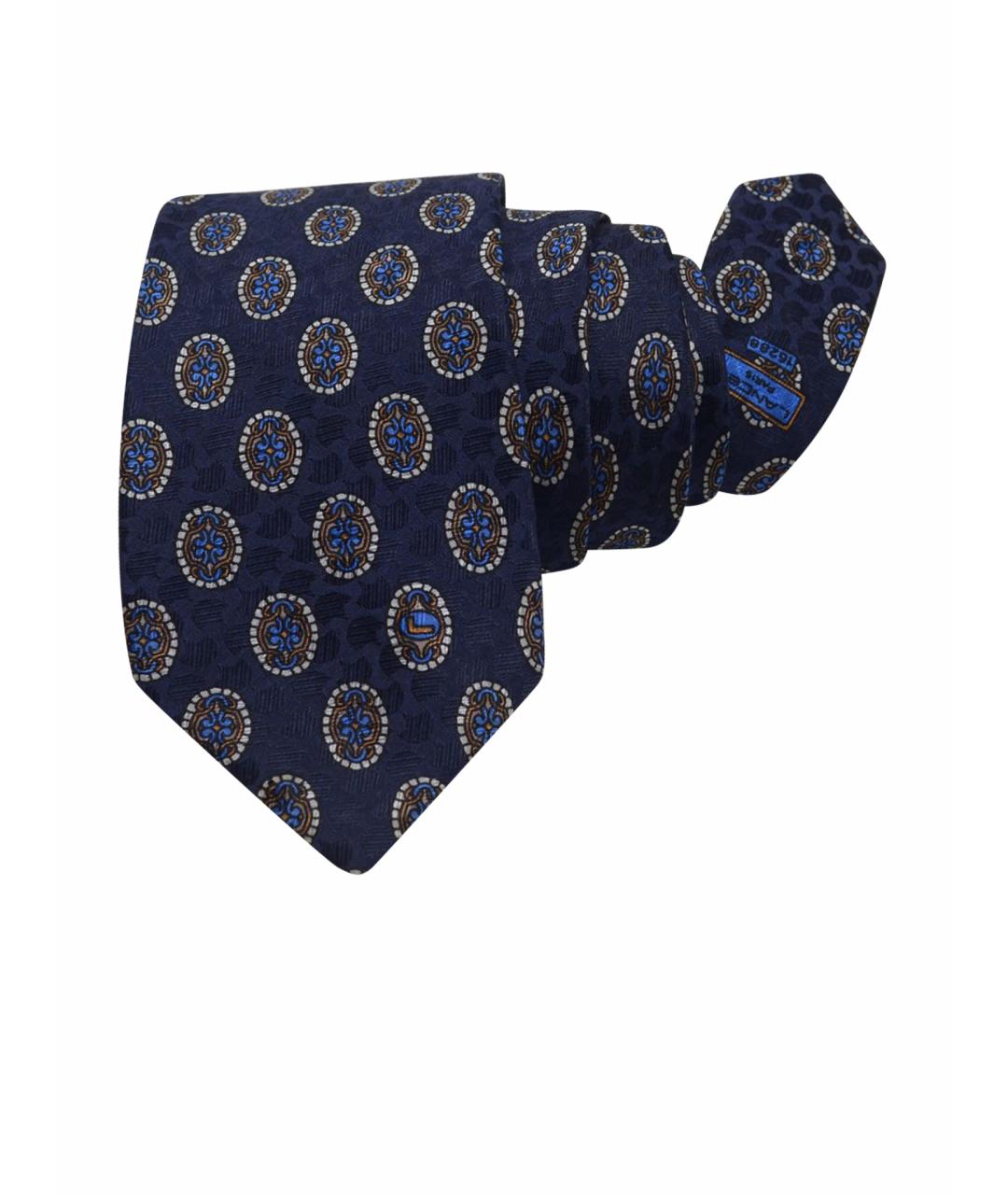 LANCEL Темно-синий шелковый галстук, фото 5