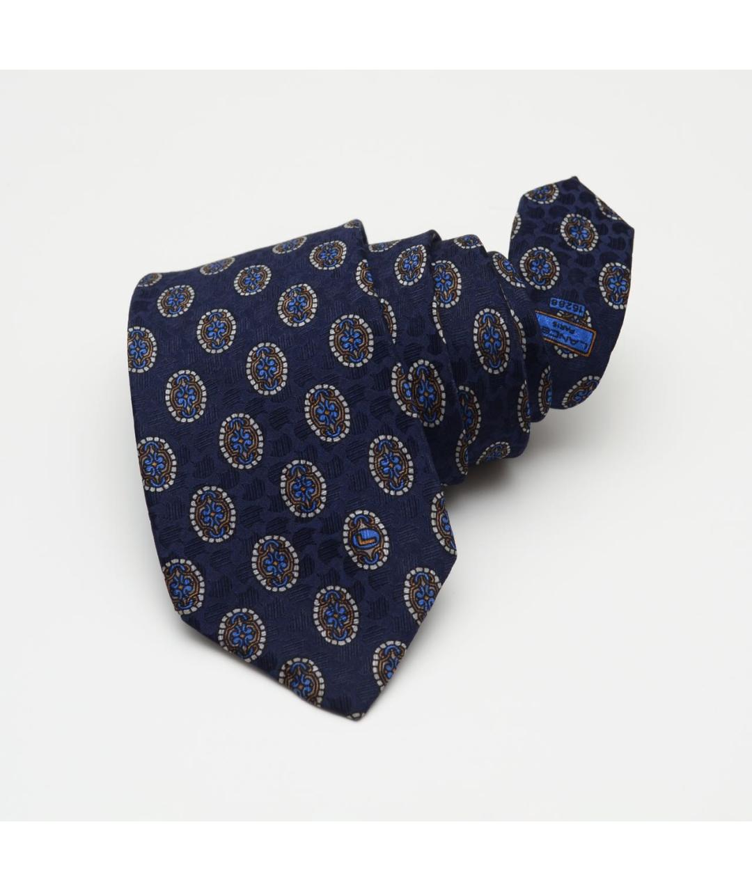 LANCEL Темно-синий шелковый галстук, фото 4