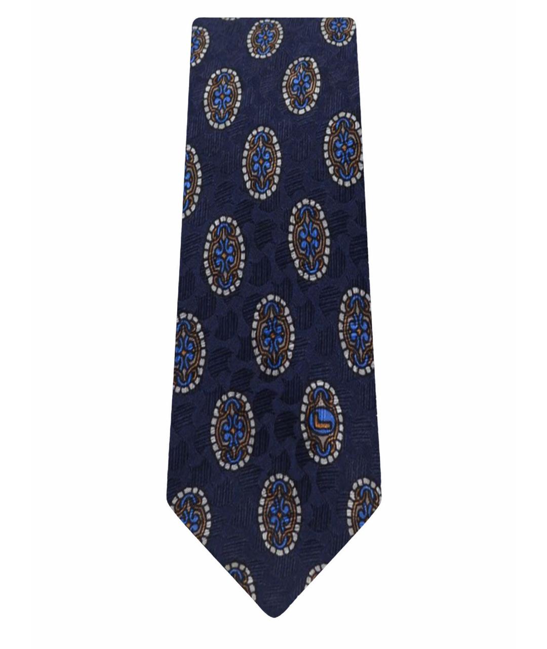 LANCEL Темно-синий шелковый галстук, фото 1