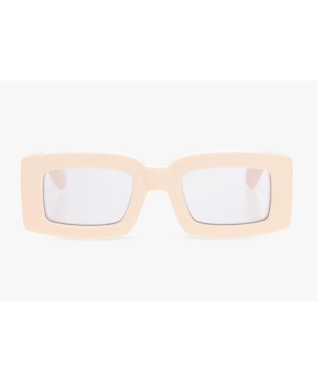 JACQUEMUS Бежевые пластиковые солнцезащитные очки, фото 4