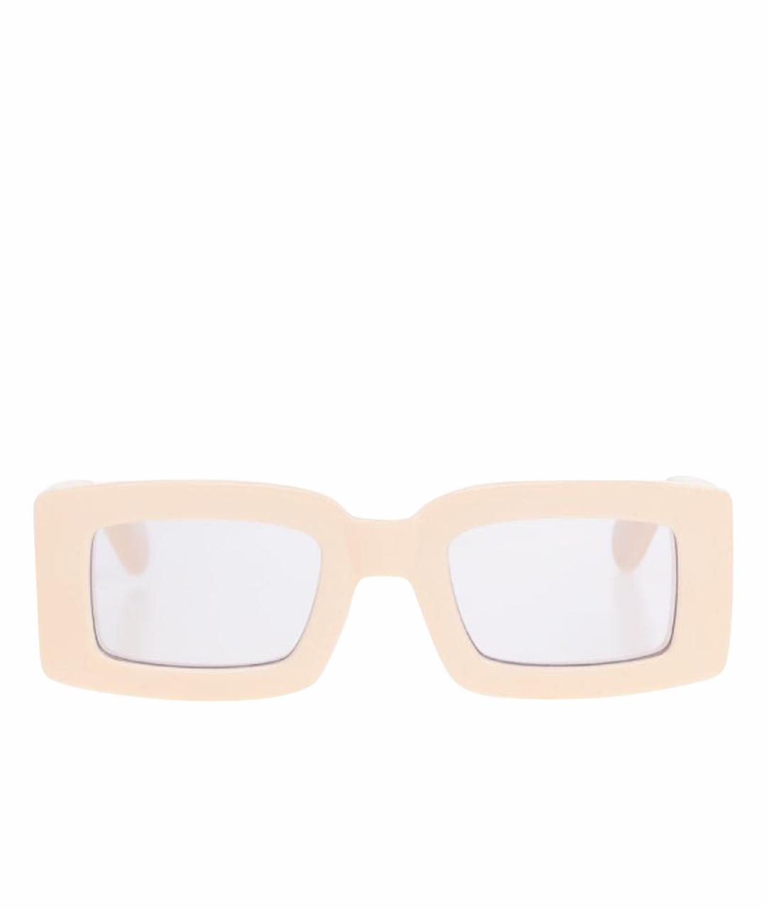 JACQUEMUS Бежевые пластиковые солнцезащитные очки, фото 1