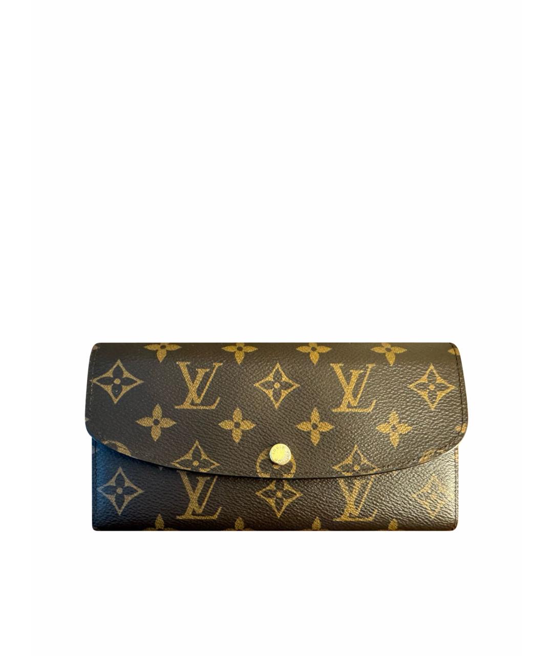 LOUIS VUITTON PRE-OWNED Коричневый кожаный кошелек, фото 1