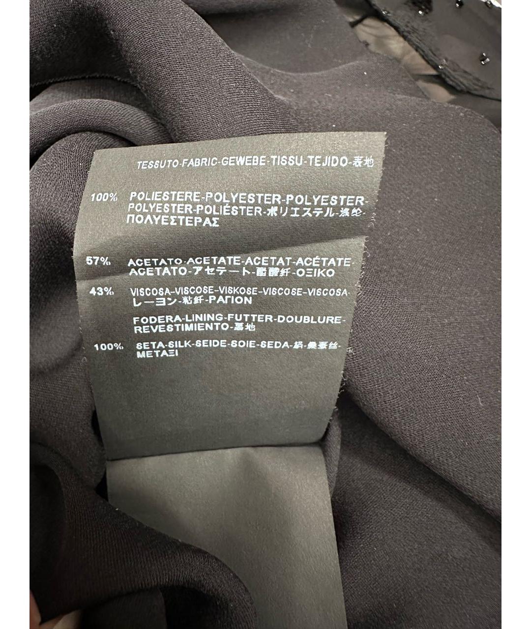 SAINT LAURENT Черное полиэстеровое платье, фото 7