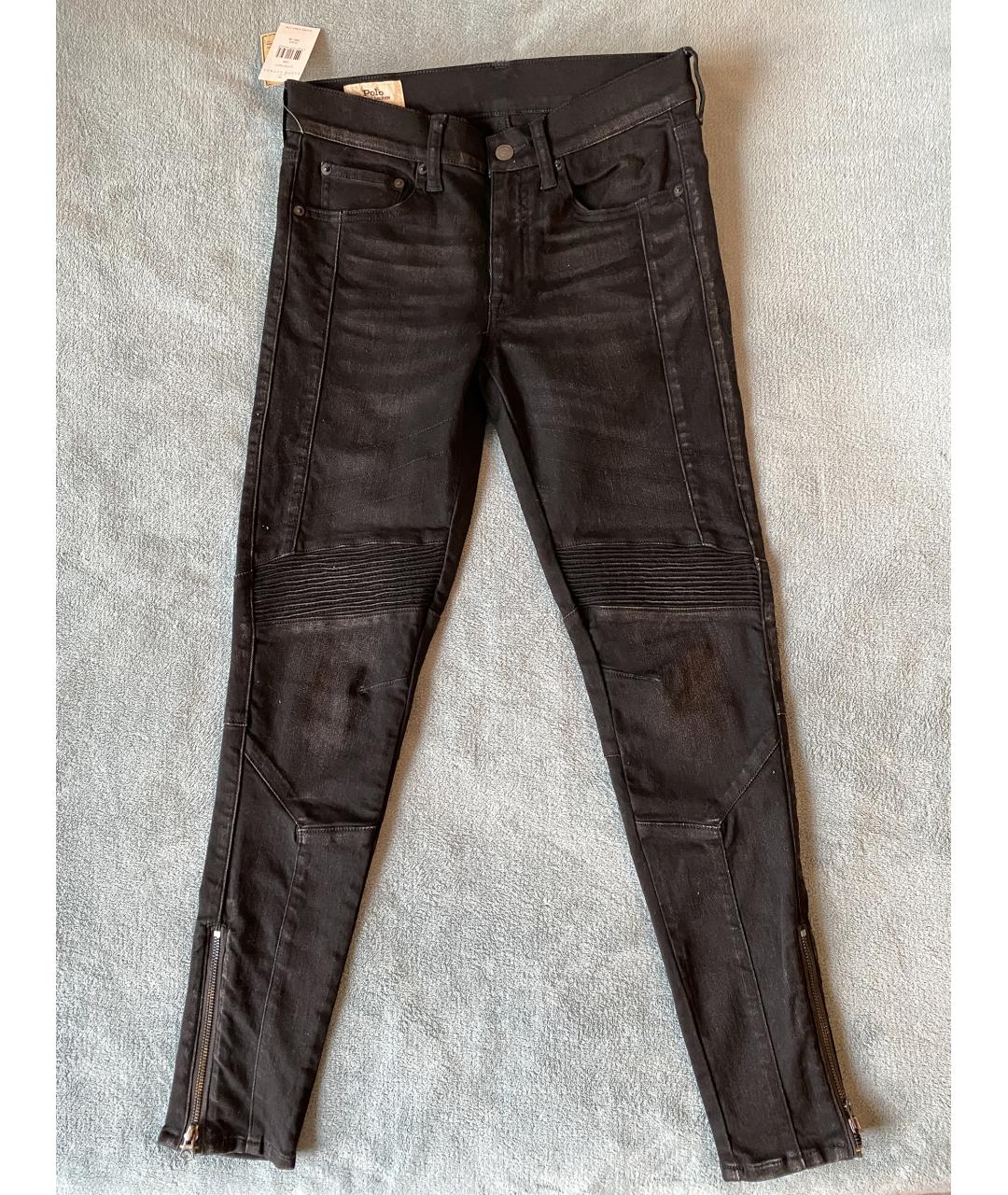 POLO RALPH LAUREN Черные хлопковые джинсы слим, фото 9