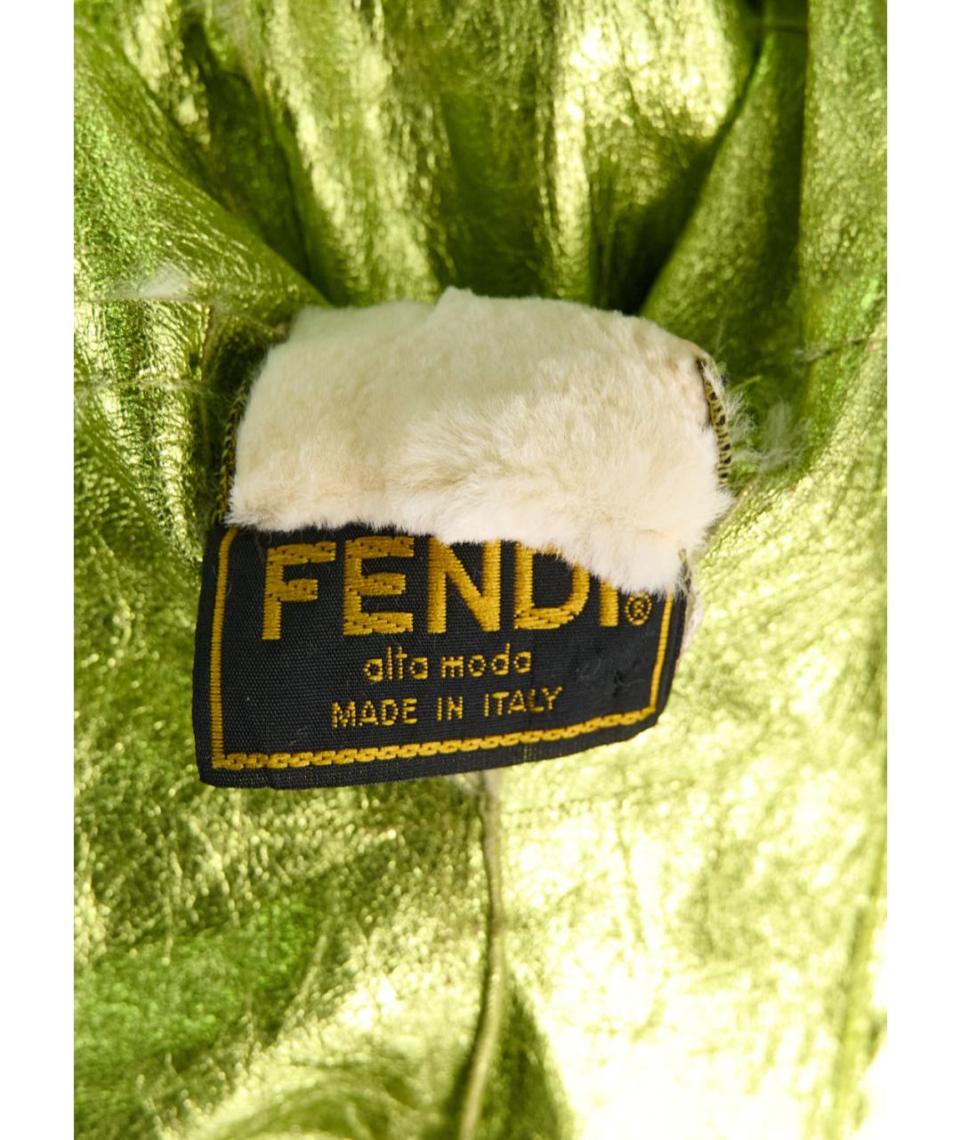 FENDI Бежевая меховая дубленка, фото 3