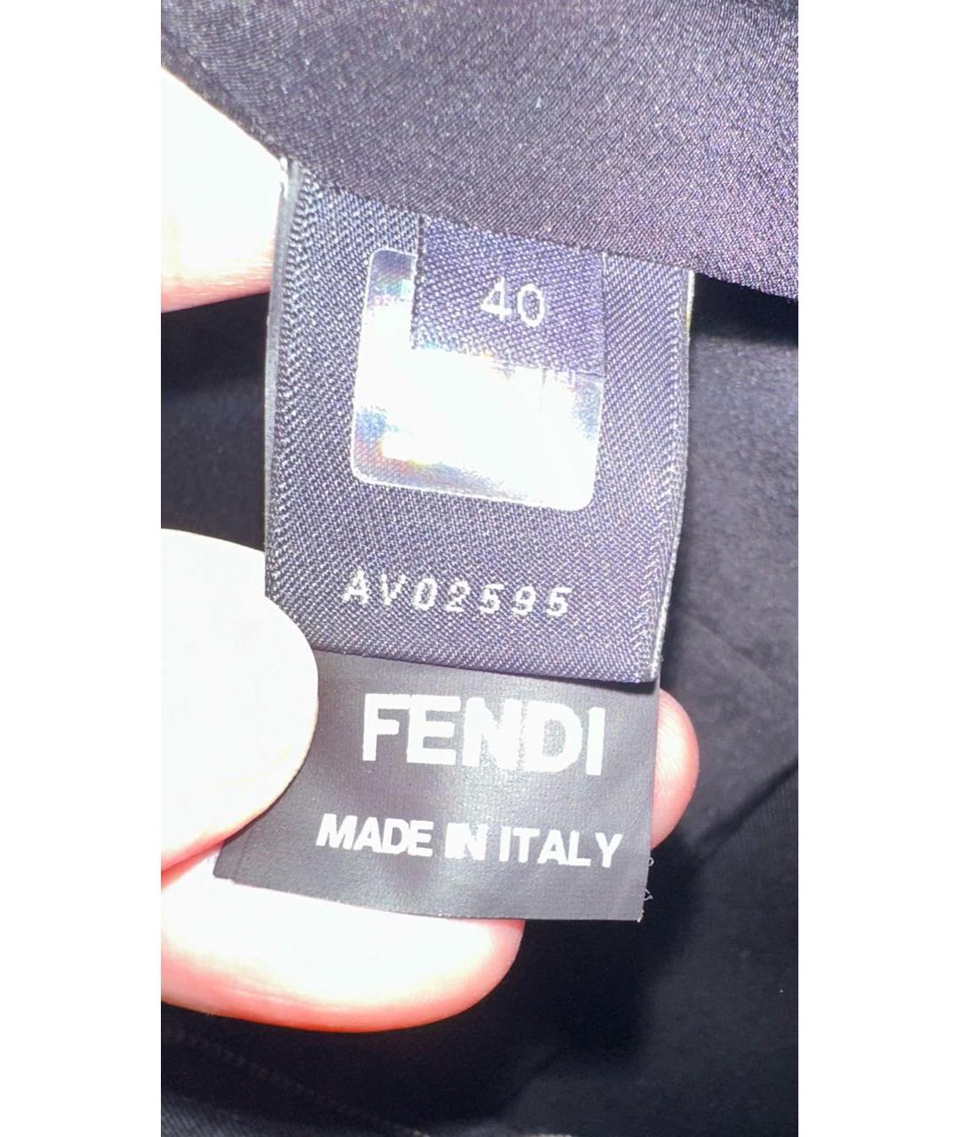 FENDI Черная шерстяная куртка, фото 6