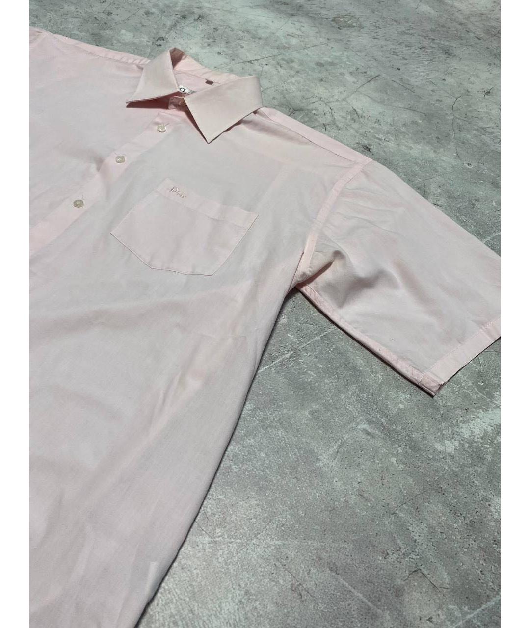 CHRISTIAN DIOR Коралловая хлопко-полиэстеровая классическая рубашка, фото 5