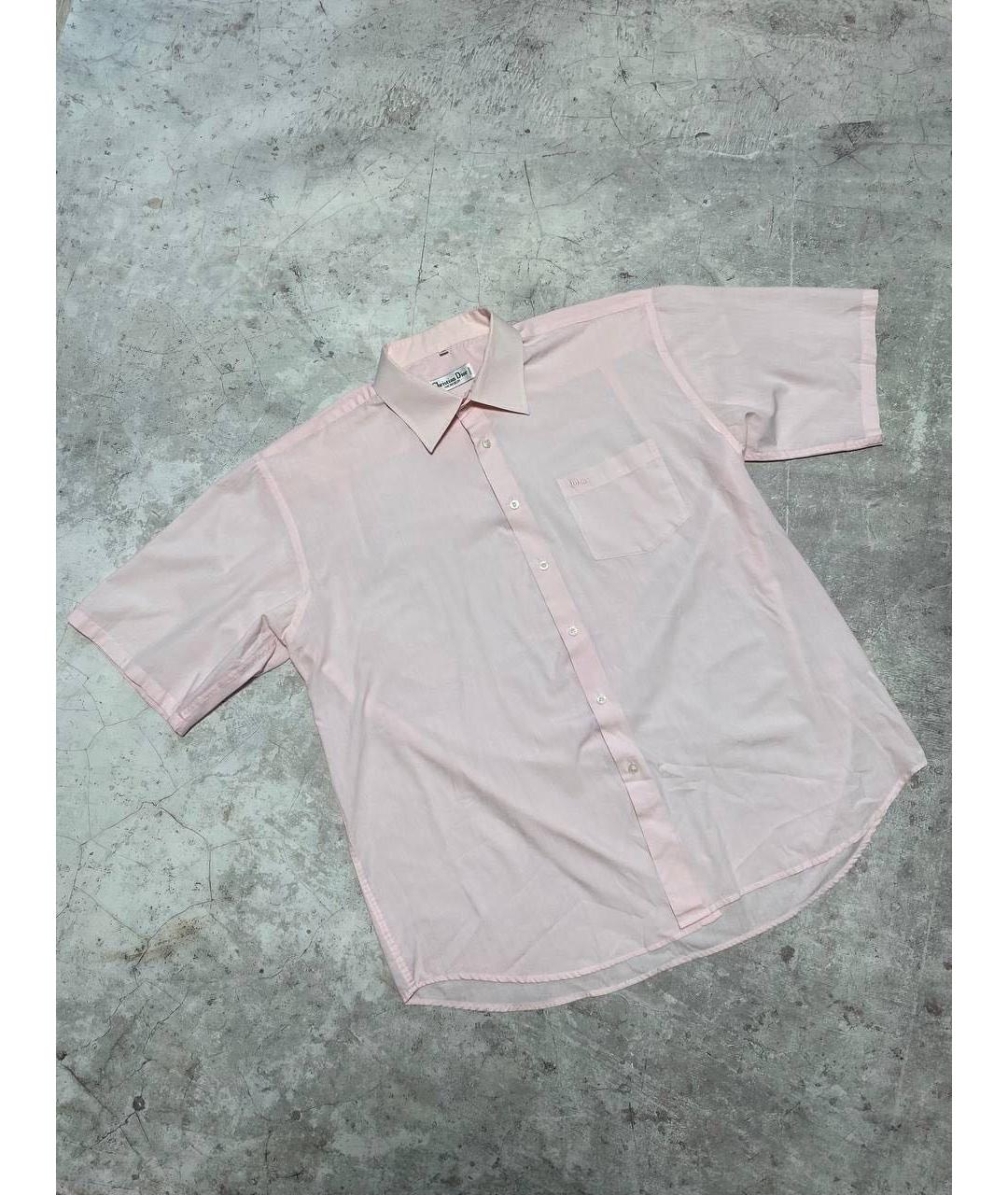 CHRISTIAN DIOR Коралловая хлопко-полиэстеровая классическая рубашка, фото 9