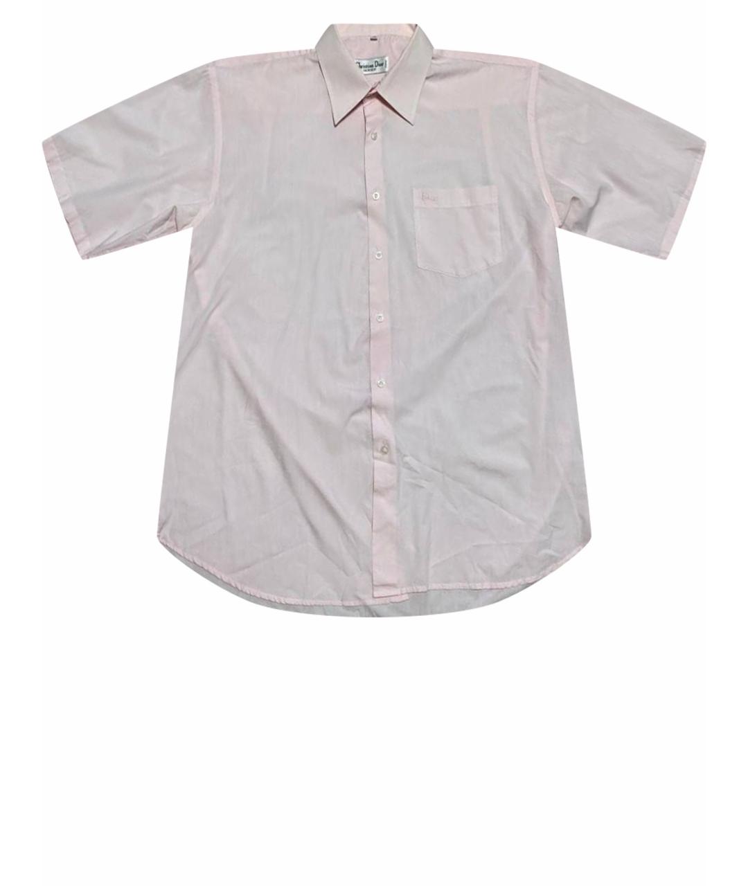CHRISTIAN DIOR Коралловая хлопко-полиэстеровая классическая рубашка, фото 1