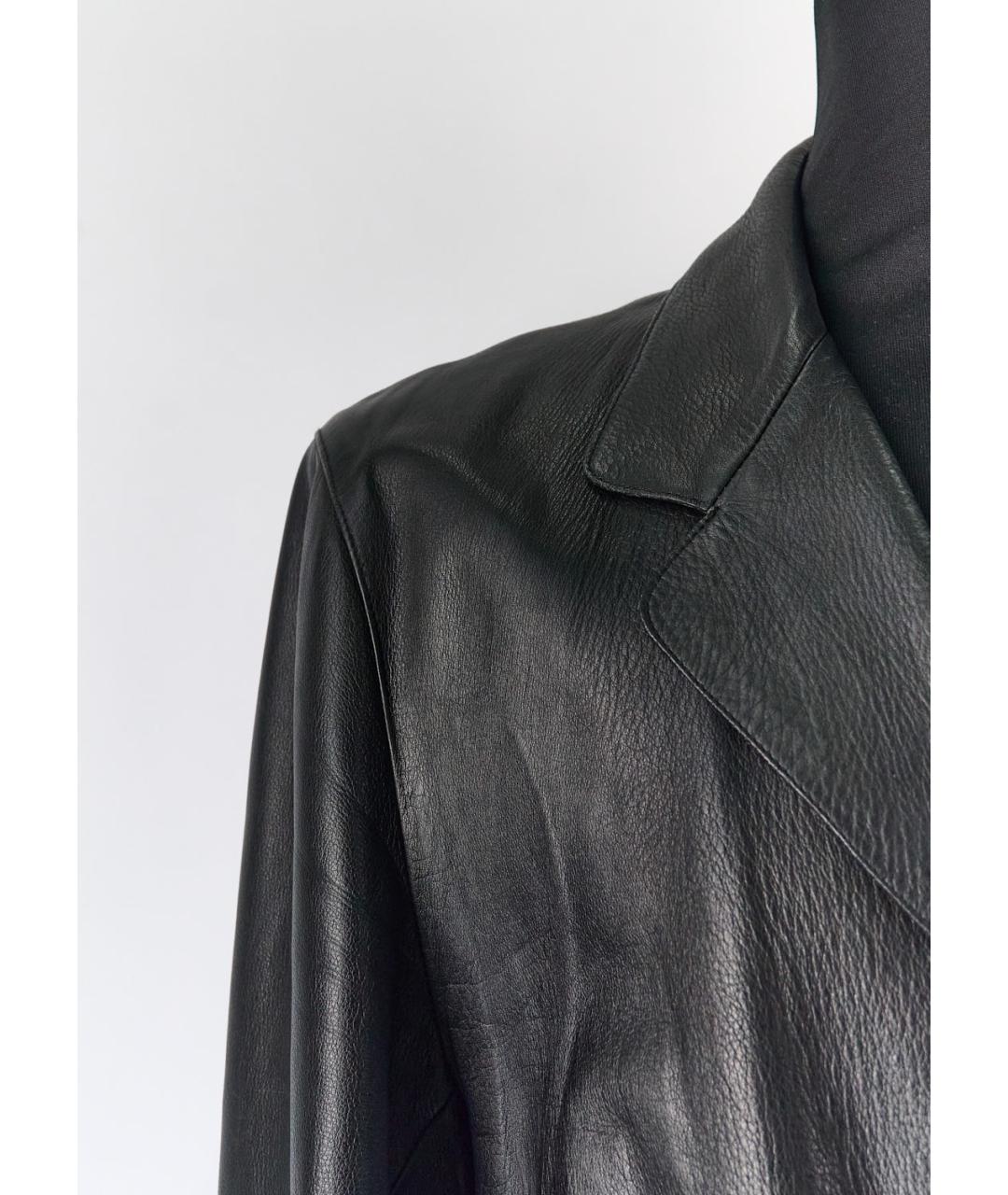PRADA Черный кожаный пиджак, фото 5