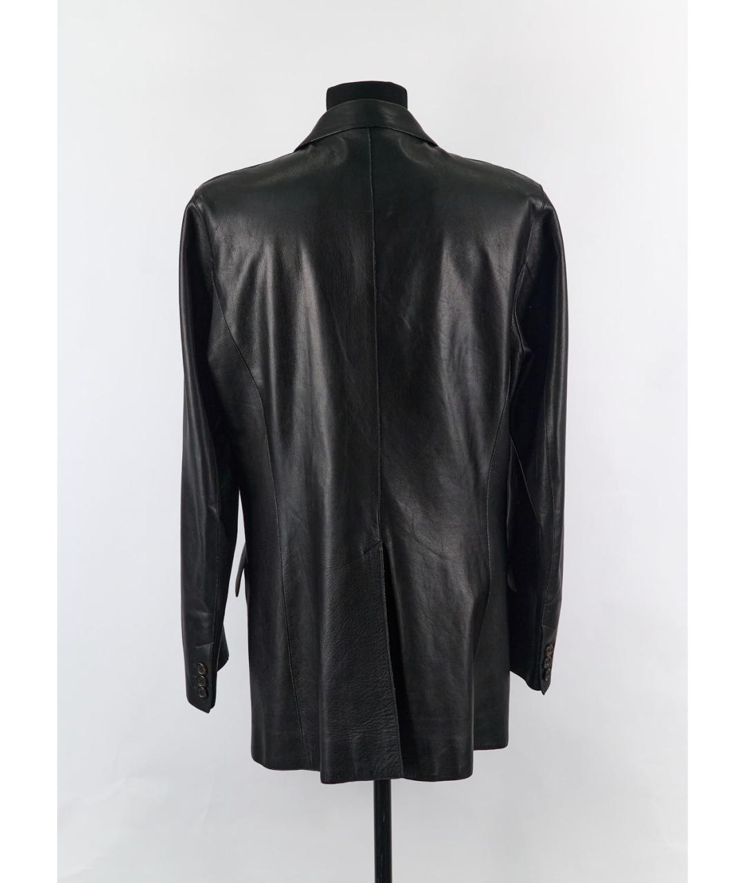PRADA Черный кожаный пиджак, фото 2