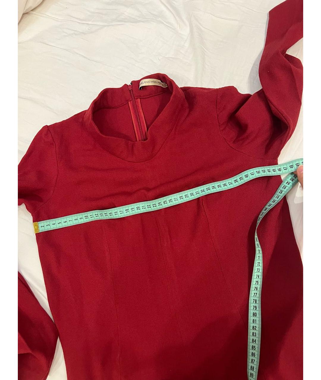 BALENCIAGA Бордовый шерстяной костюм с юбками, фото 5