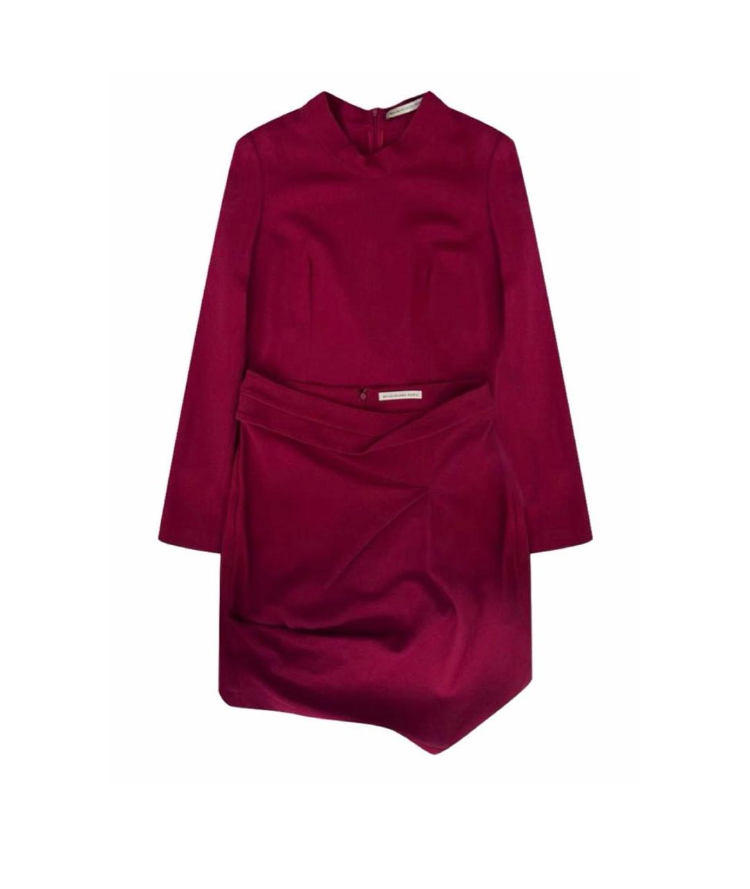 BALENCIAGA Бордовый шерстяной костюм с юбками, фото 1