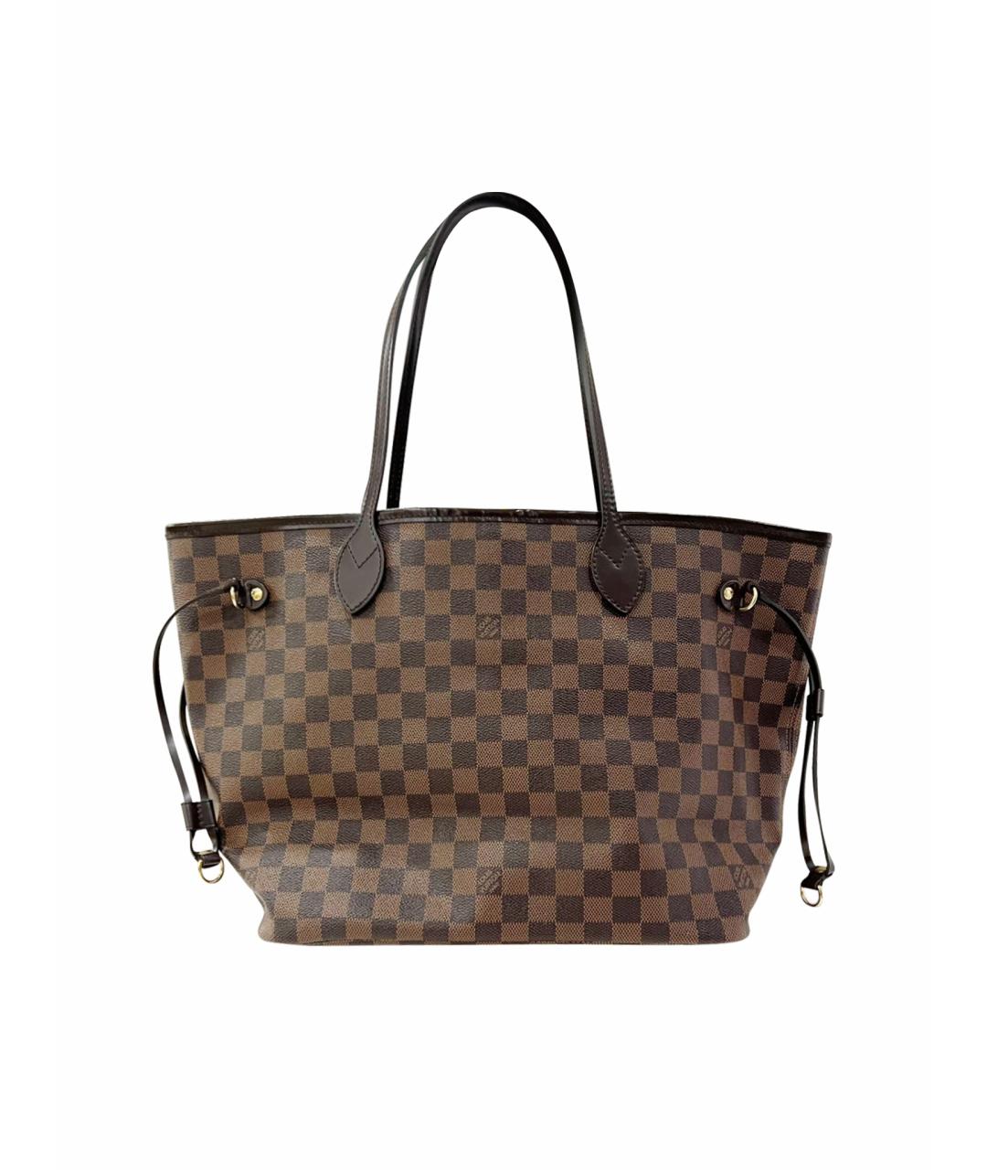 LOUIS VUITTON Коричневая кожаная сумка тоут, фото 1