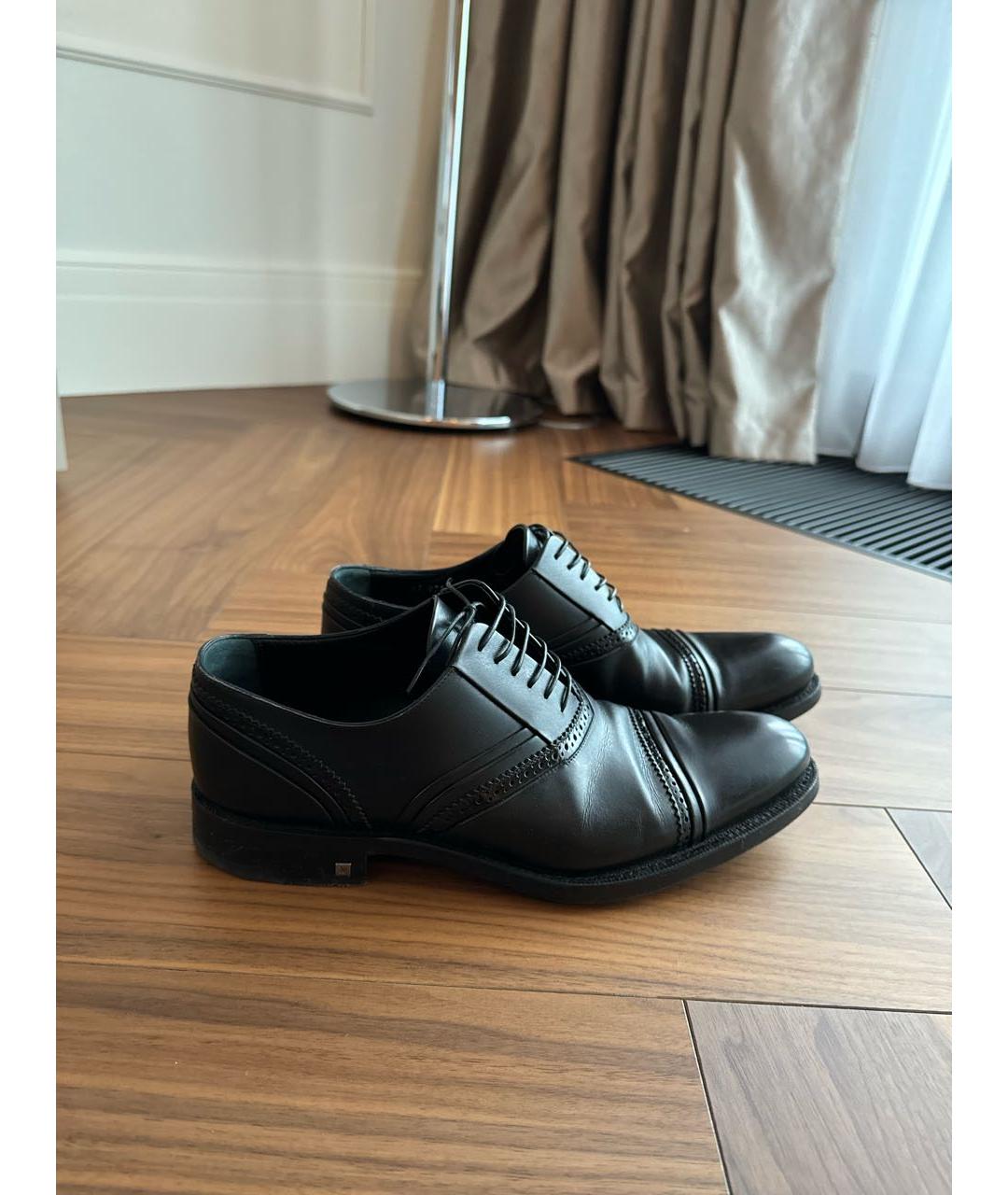 LOUIS VUITTON Черные кожаные туфли, фото 5
