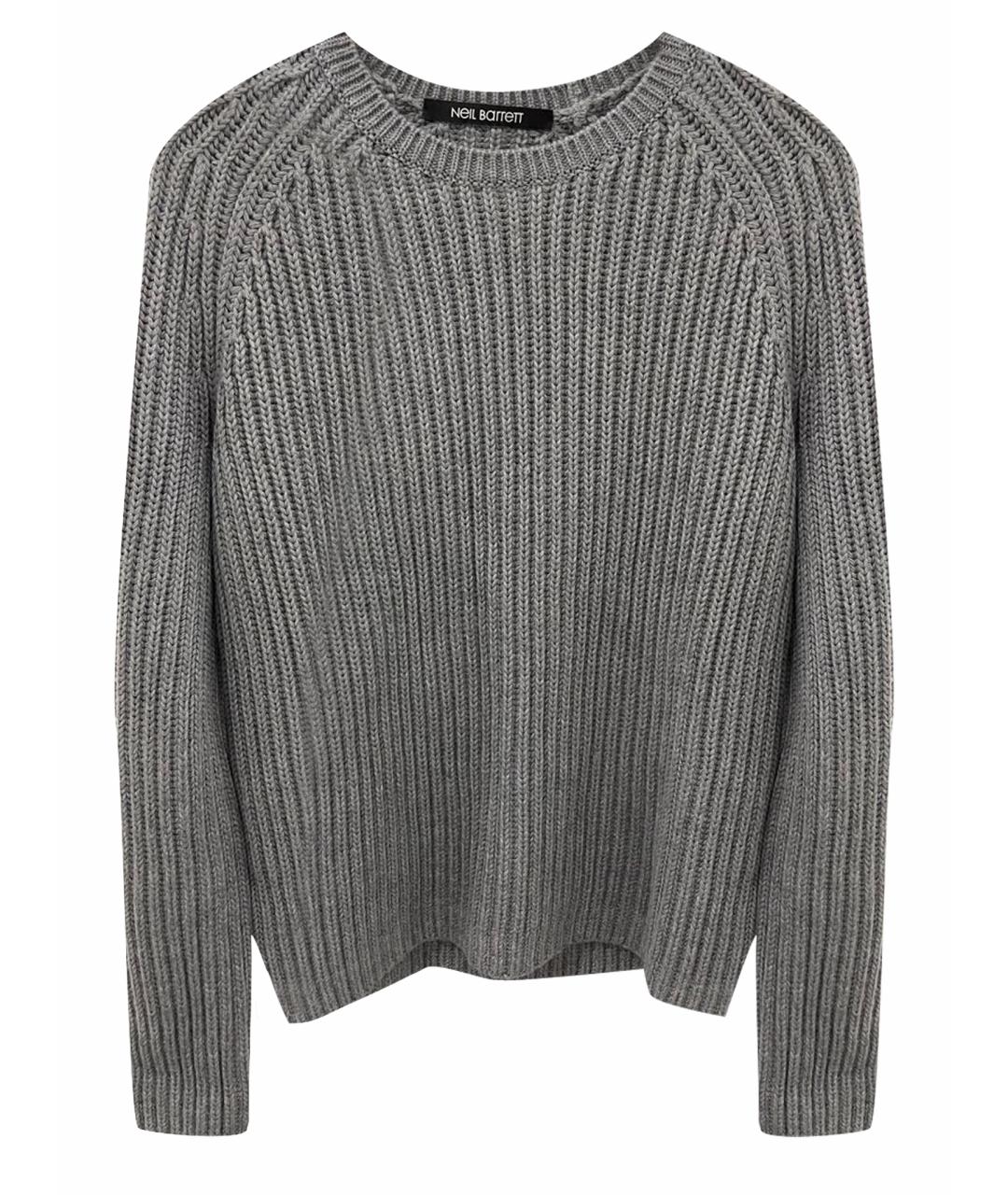 NEIL BARRETT Серый шерстяной джемпер / свитер, фото 1