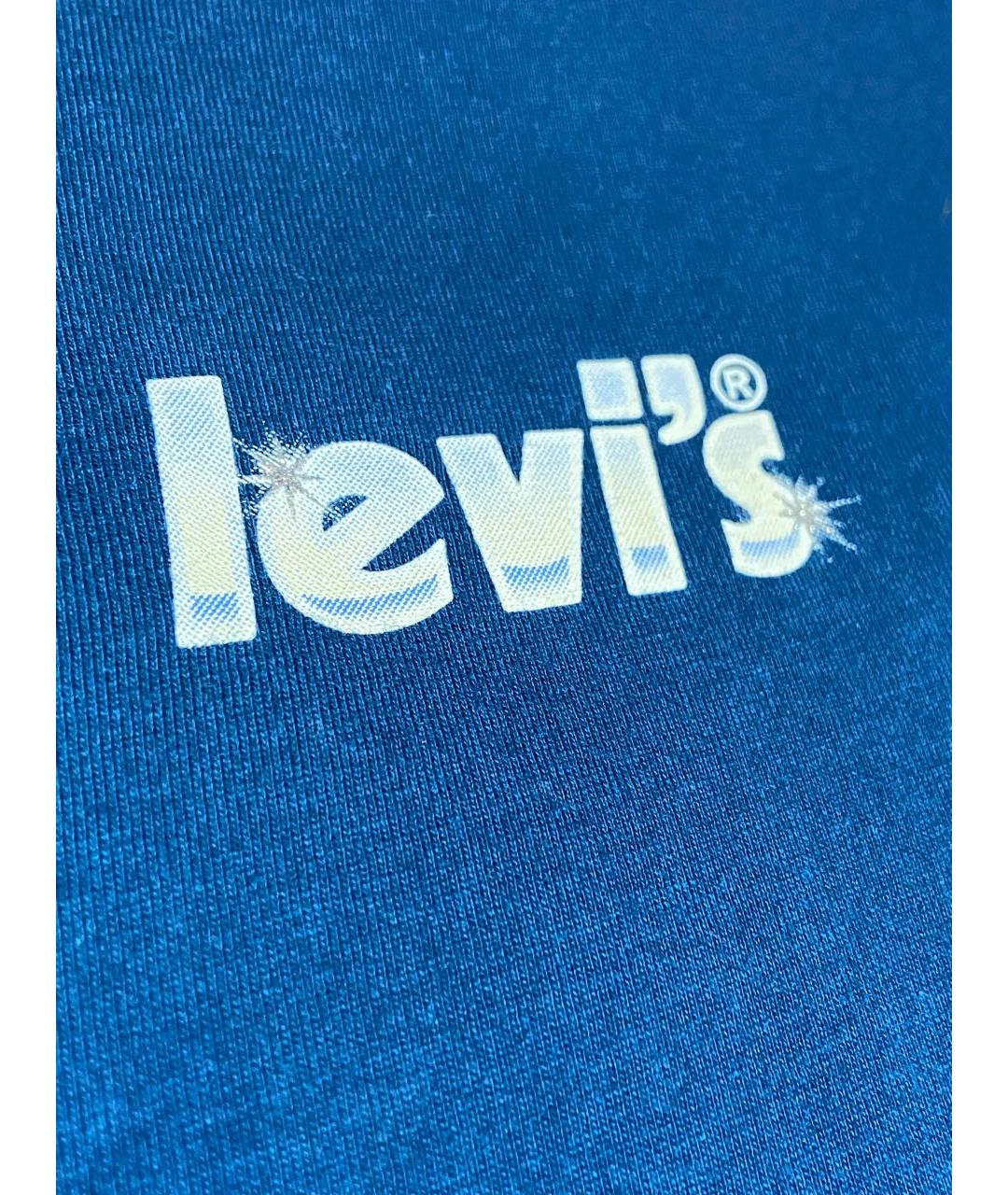 LEVI'S Синяя хлопковая футболка, фото 4