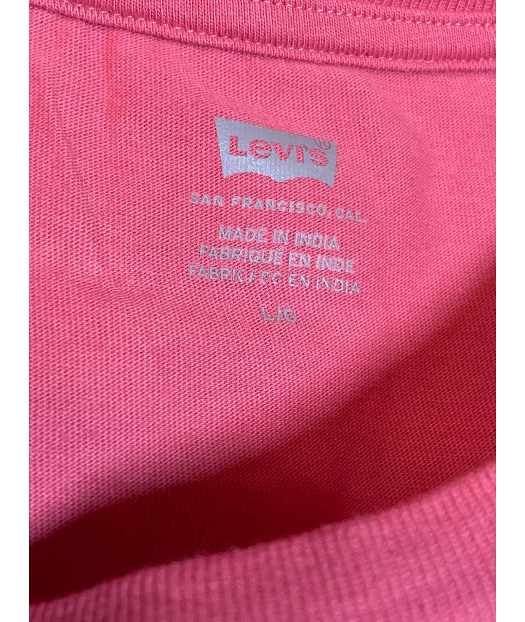 LEVI'S Розовая хлопковая футболка, фото 3