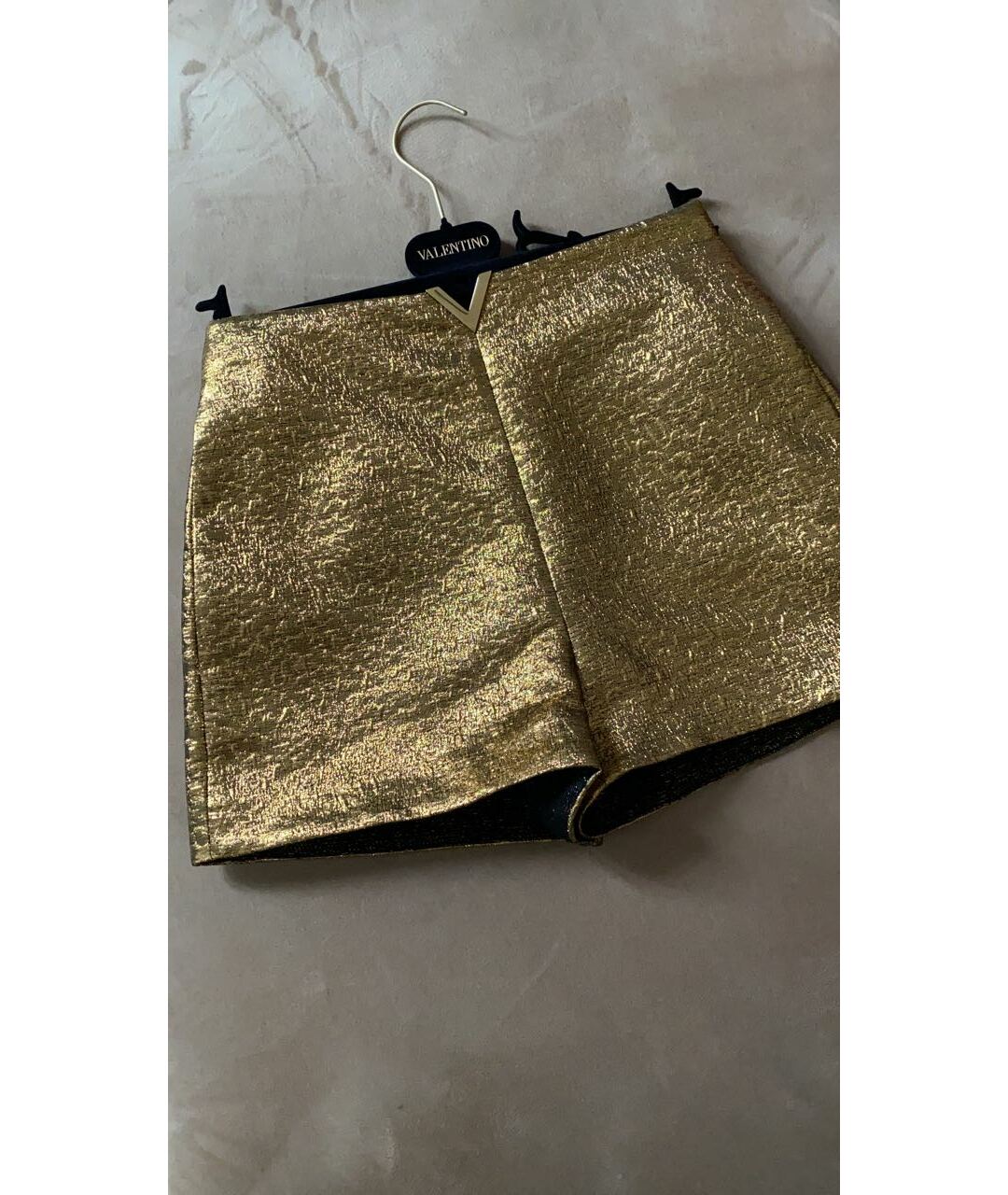 VALENTINO Золотые шорты, фото 3