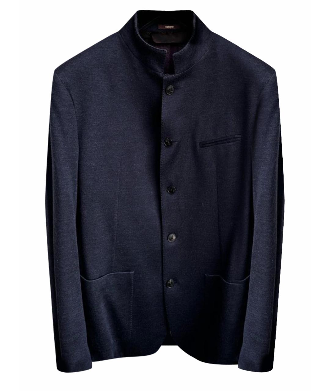 HOMAND Темно-синий шелковый пиджак, фото 1