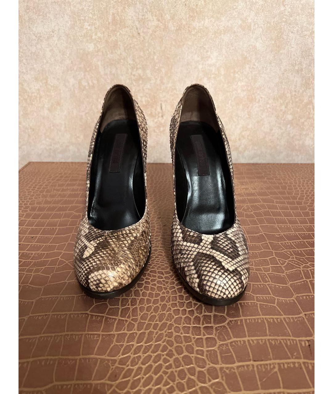 GIANNI BARBATO Бежевые туфли из экзотической кожи, фото 2