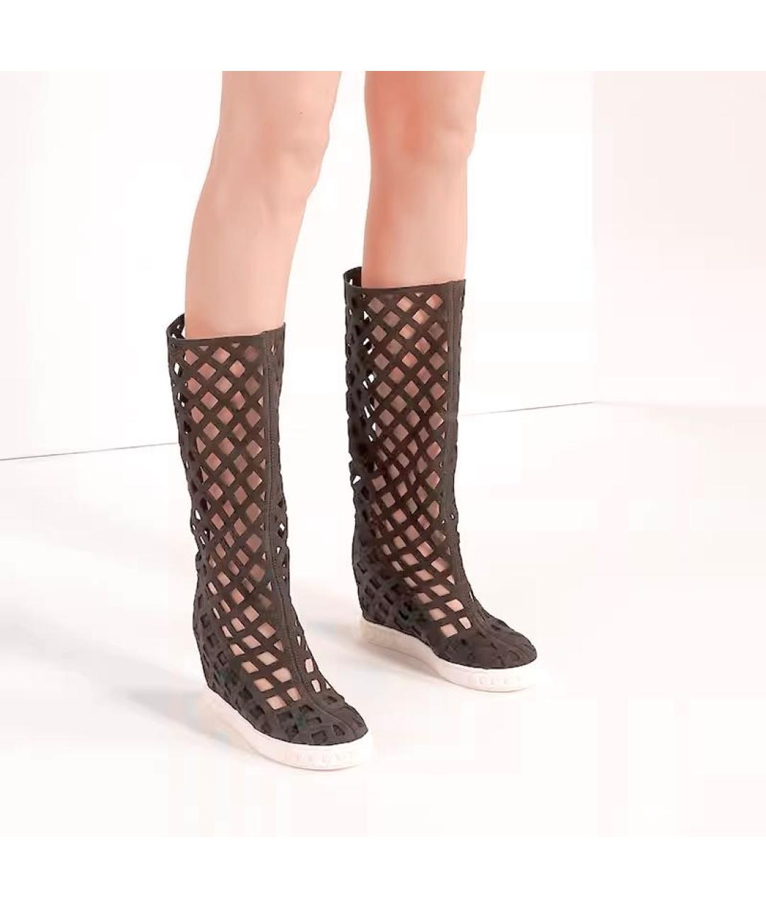 CASADEI Коричневые замшевые сапоги, фото 8