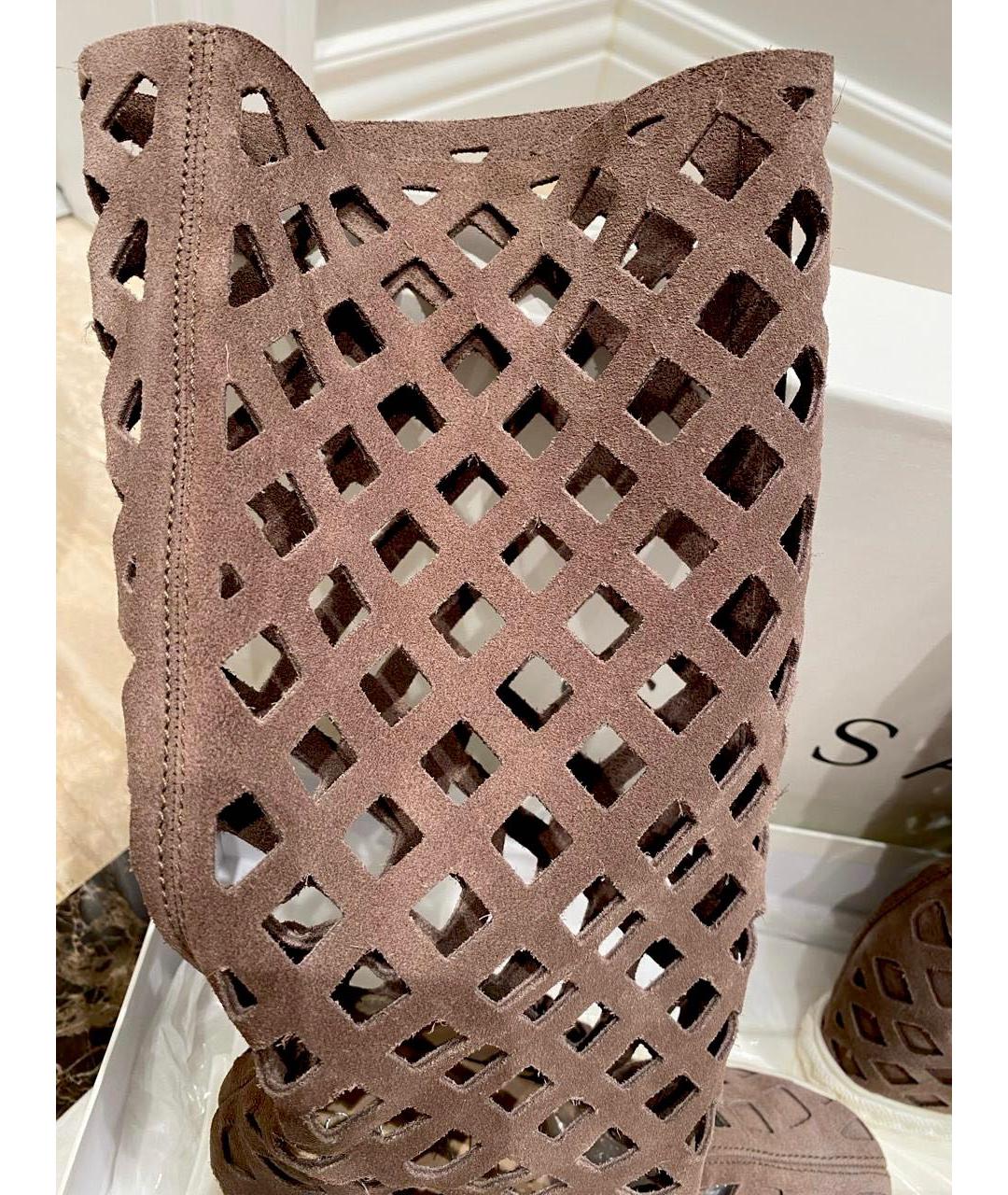 CASADEI Коричневые замшевые сапоги, фото 6