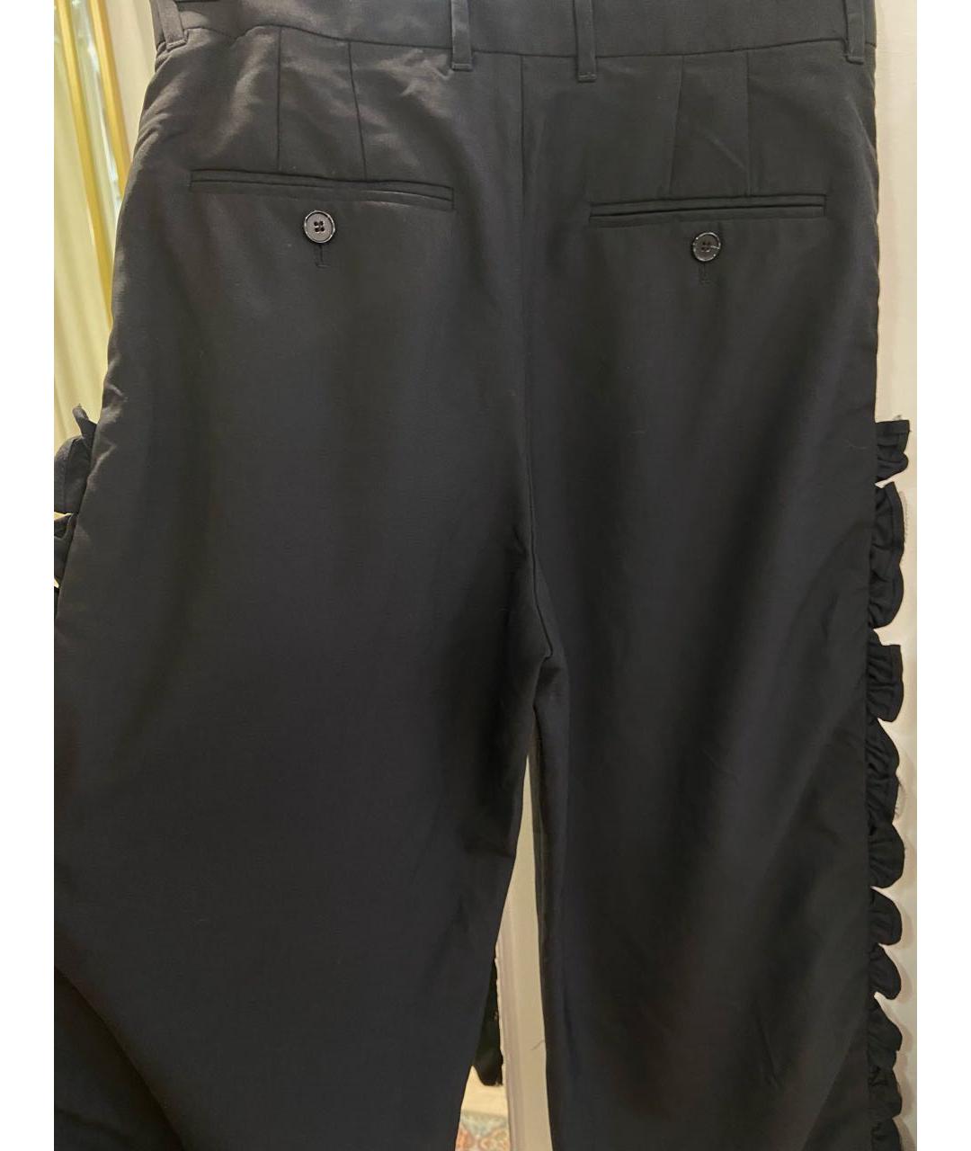 DIESEL BLACK GOLD Черные шерстяные брюки широкие, фото 8