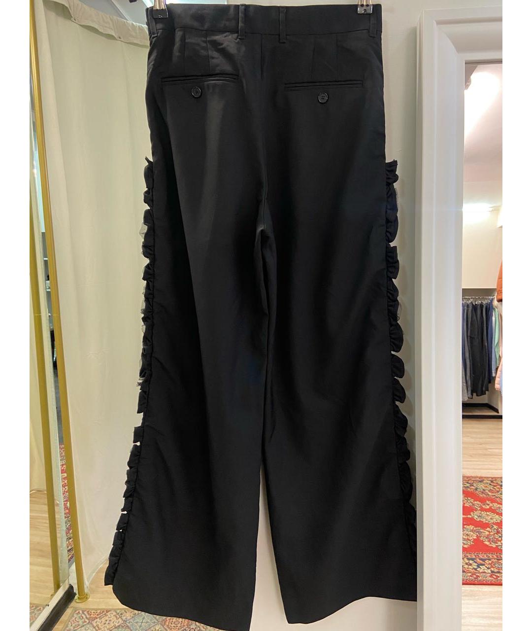 DIESEL BLACK GOLD Черные шерстяные брюки широкие, фото 3