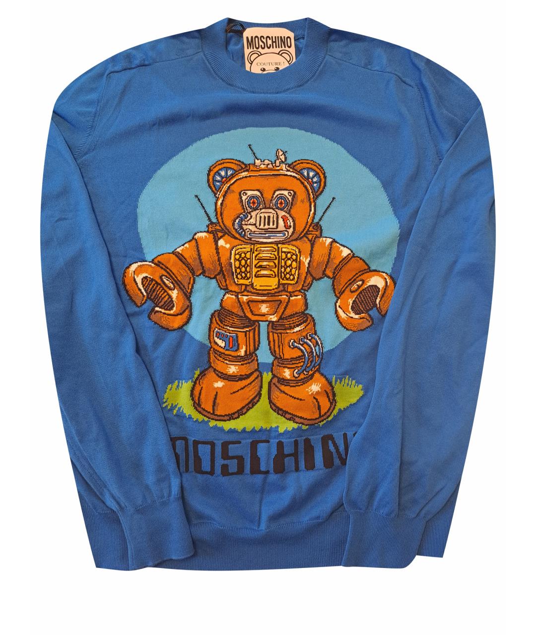 MOSCHINO Голубой полиамидовый джемпер / свитер, фото 1