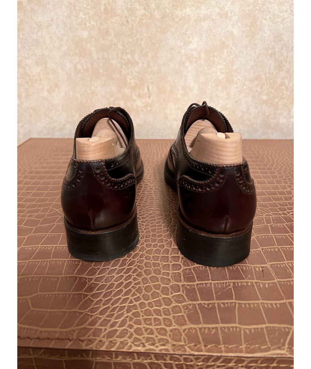 GIORGIO ARMANI Коричневые кожаные туфли, фото 4