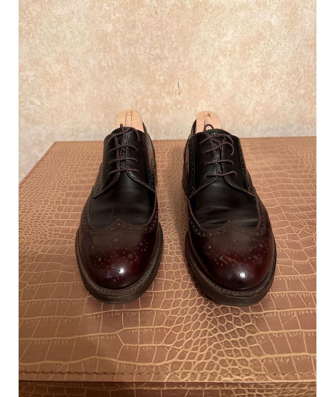 GIORGIO ARMANI Коричневые кожаные туфли, фото 2