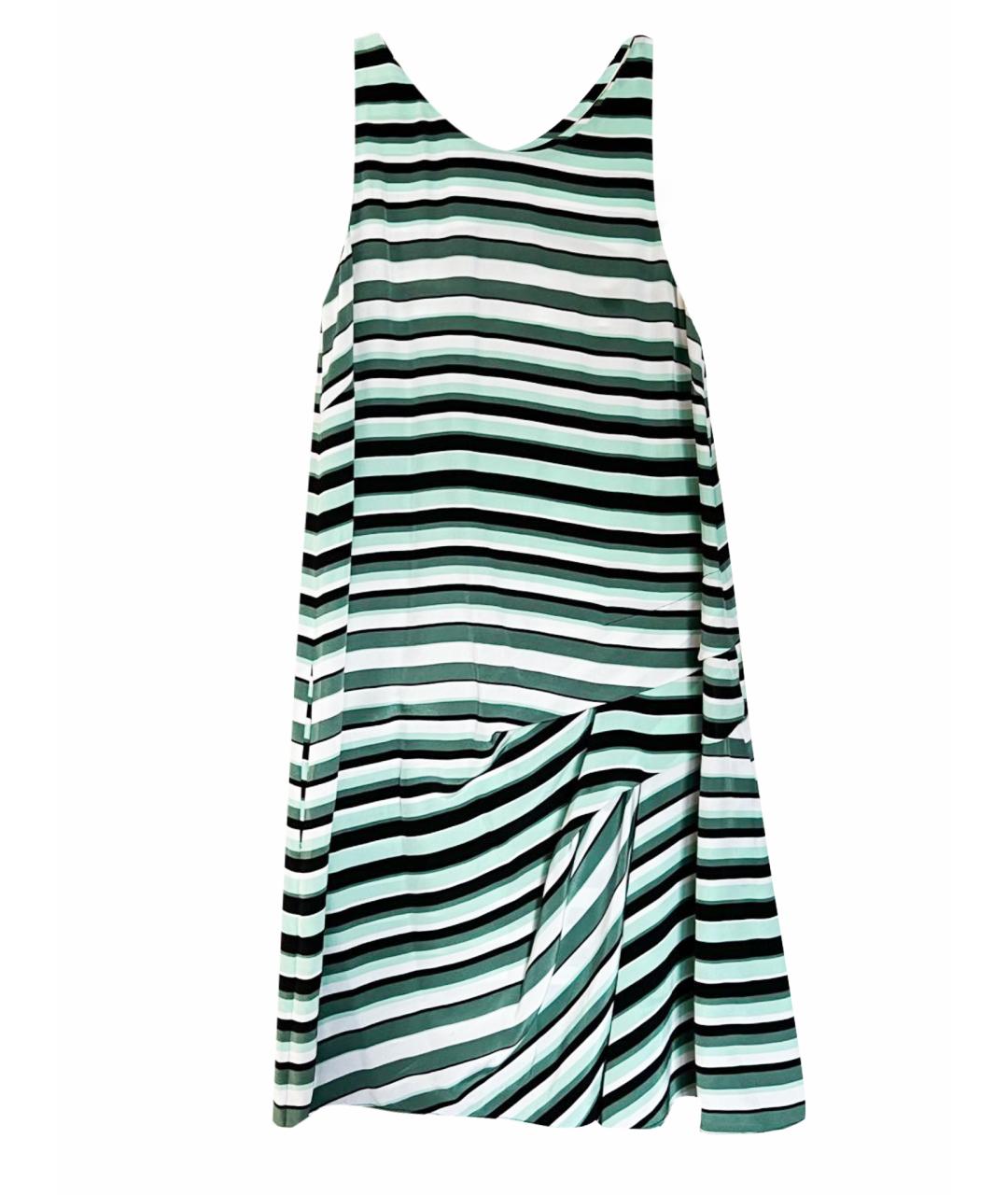 KENZO Салатовыое шелковое повседневное платье, фото 1