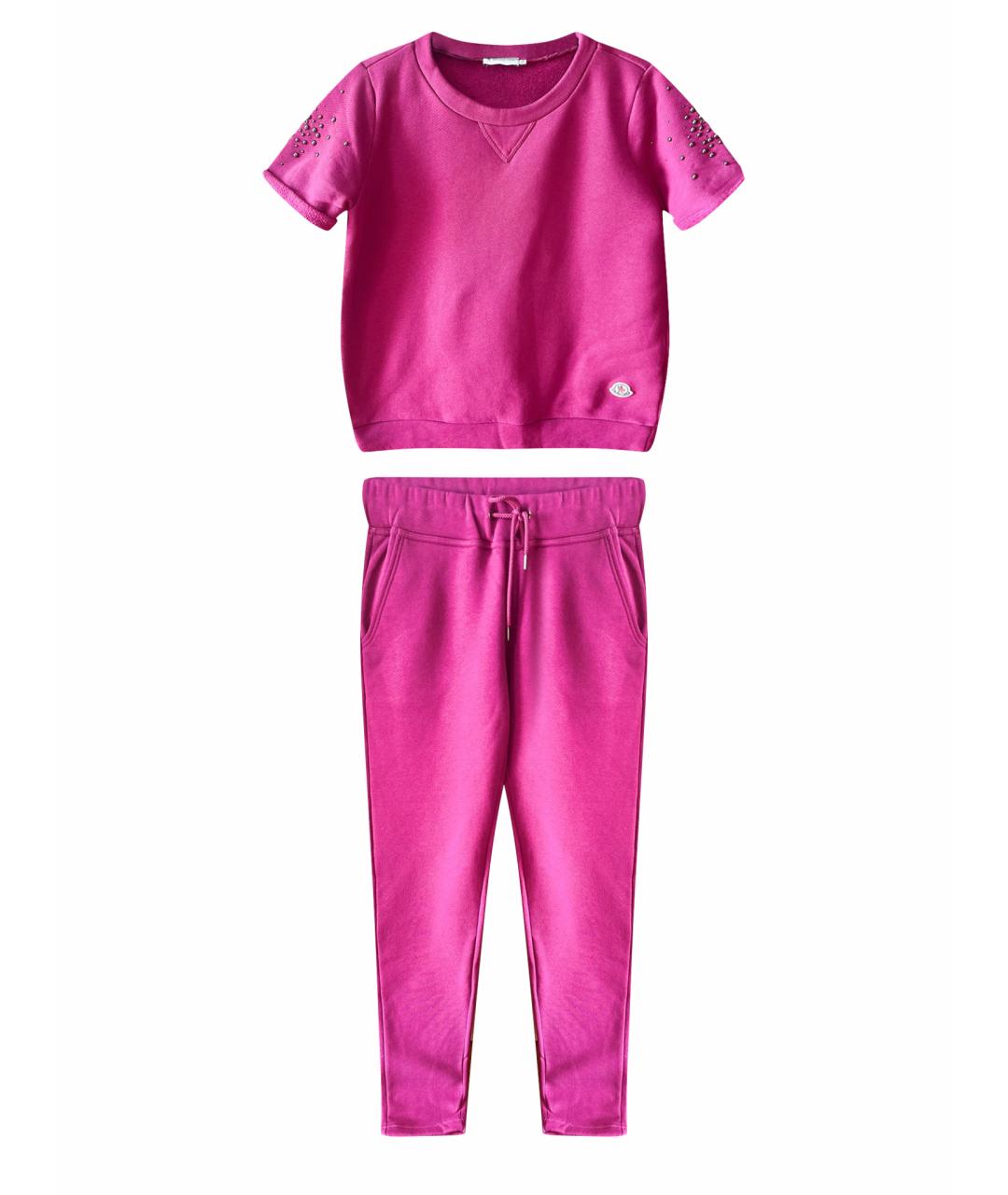 MONCLER Розовый хлопковый спортивные костюмы, фото 1