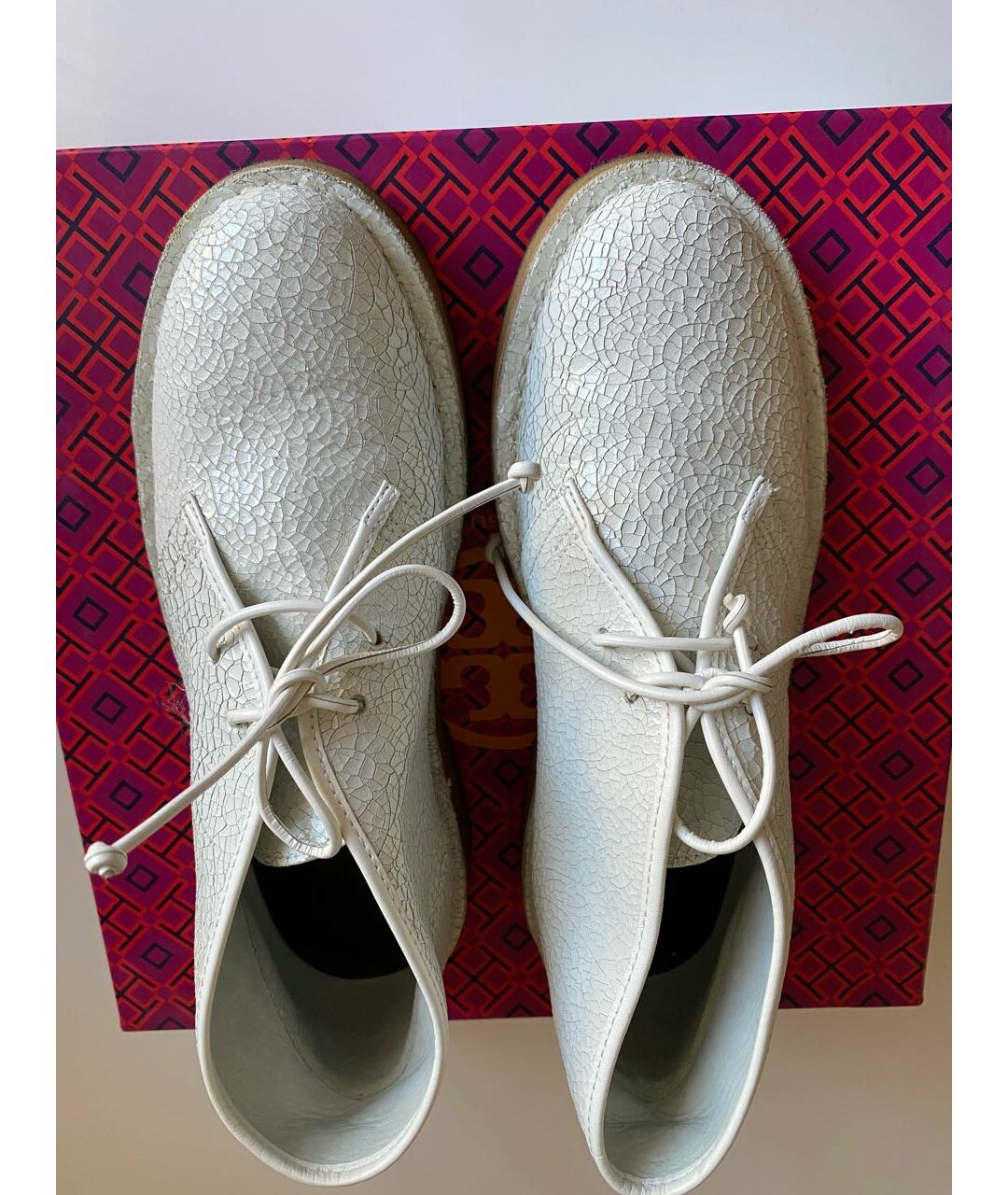 TORY BURCH Белые кожаные ботинки, фото 3