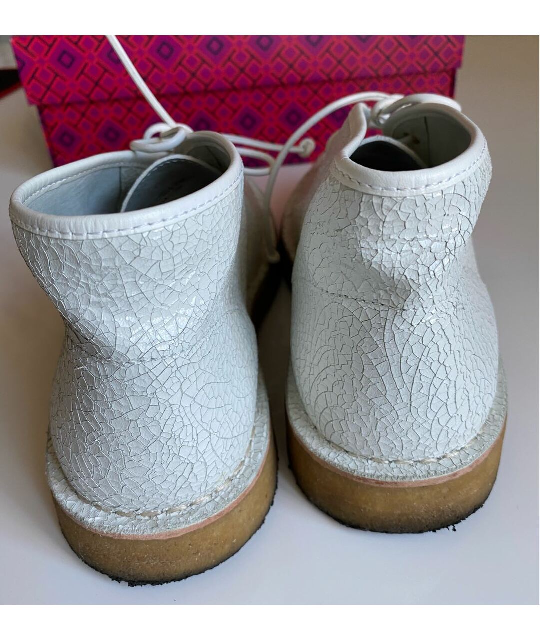 TORY BURCH Белые кожаные ботинки, фото 4