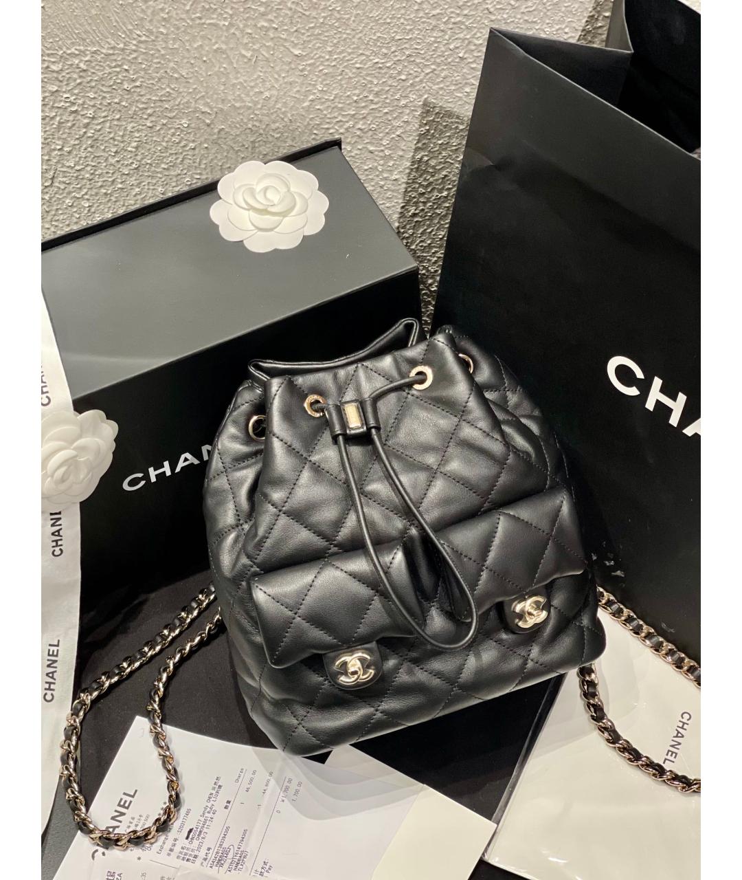 CHANEL Черный кожаный рюкзак, фото 3