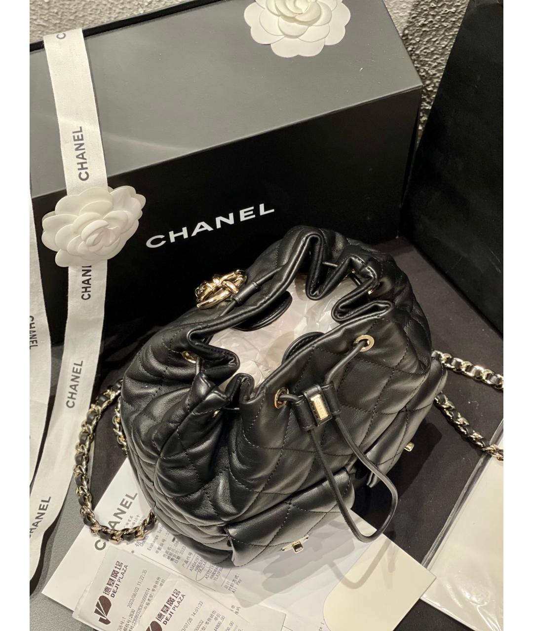 CHANEL Черный кожаный рюкзак, фото 5
