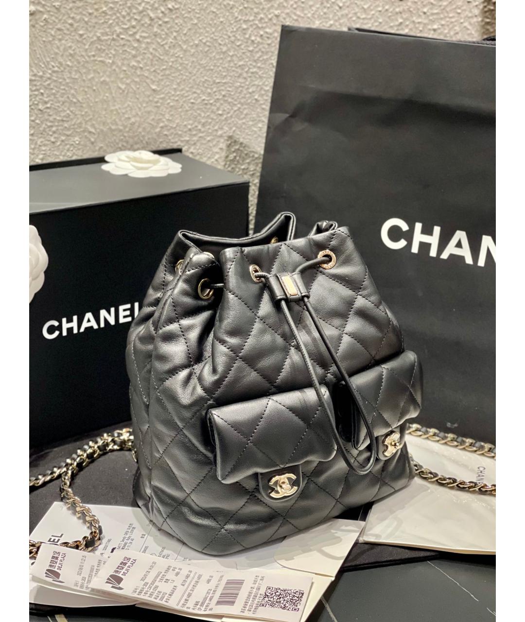CHANEL Черный кожаный рюкзак, фото 2