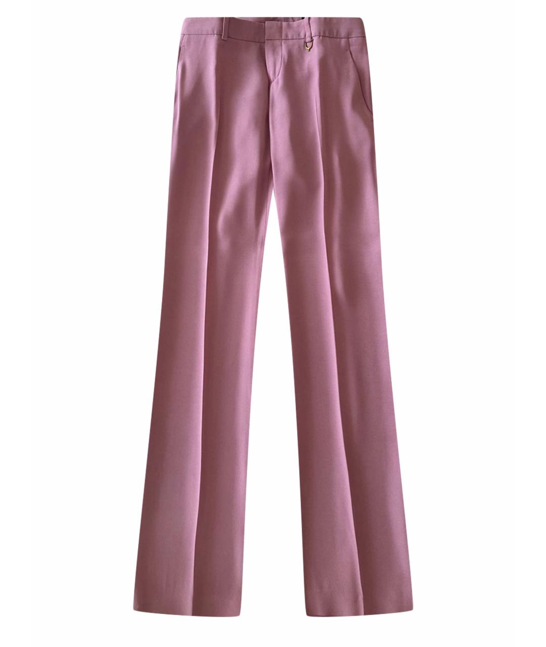 GUCCI Розовые ацетатные брюки широкие, фото 1