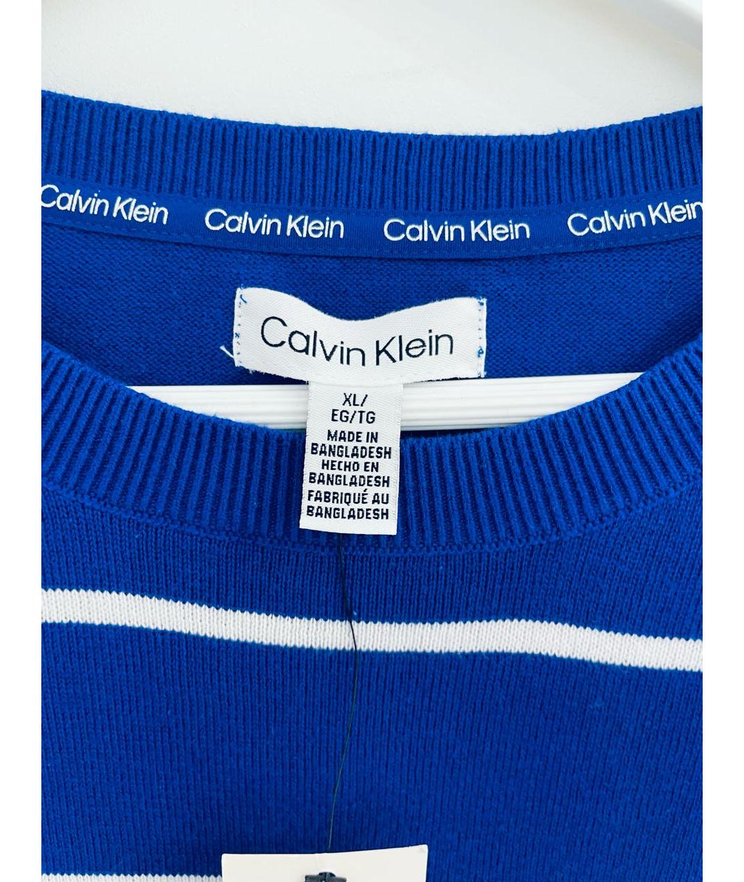 CALVIN KLEIN Синий хлопковый джемпер / свитер, фото 2