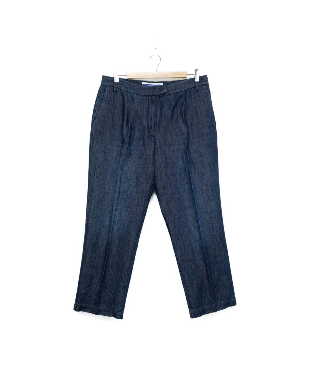 JACOB COHEN Темно-синие хлопко-леновые прямые джинсы, фото 5