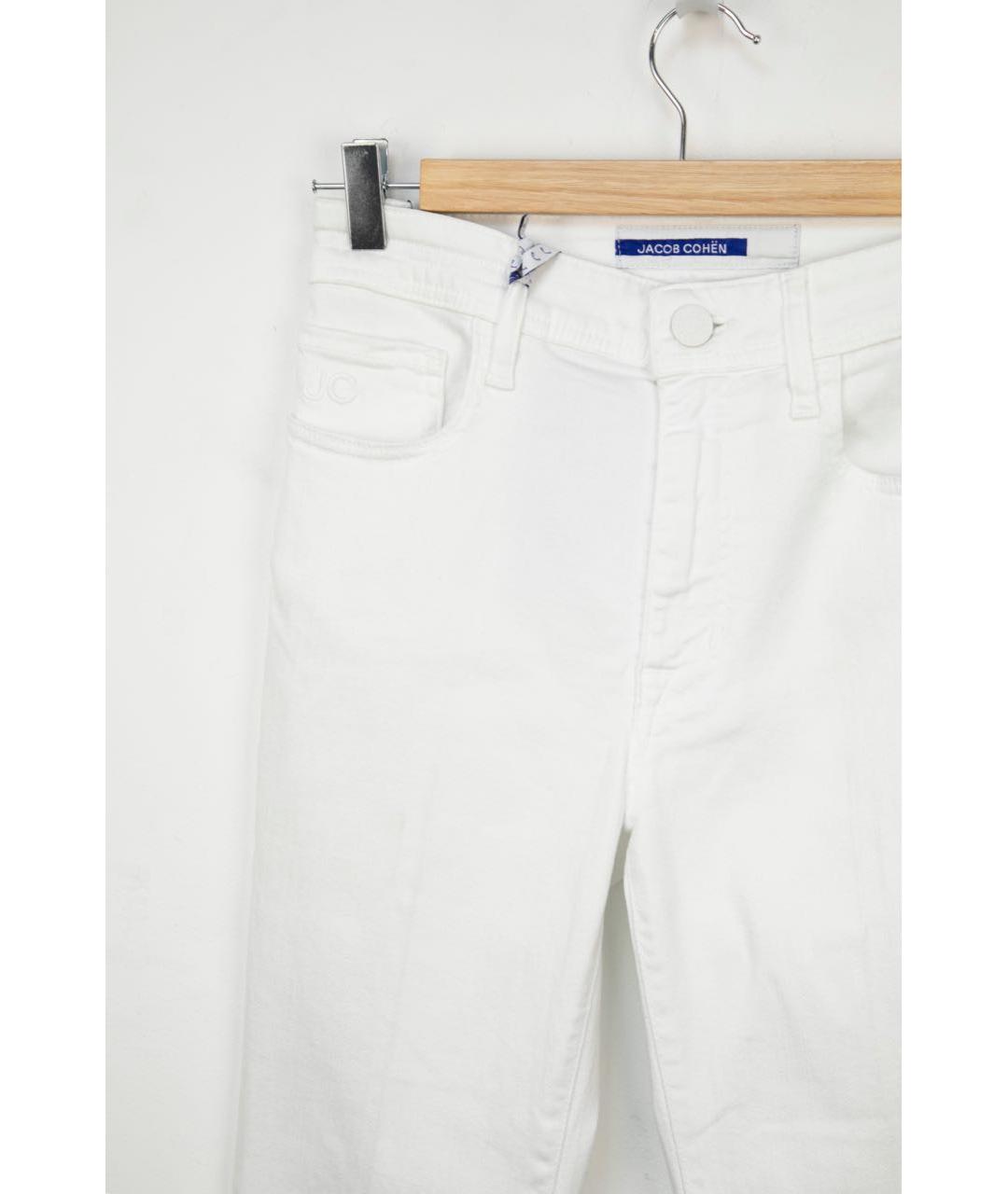 JACOB COHEN Белые хлопко-лиоцелловые джинсы клеш, фото 4