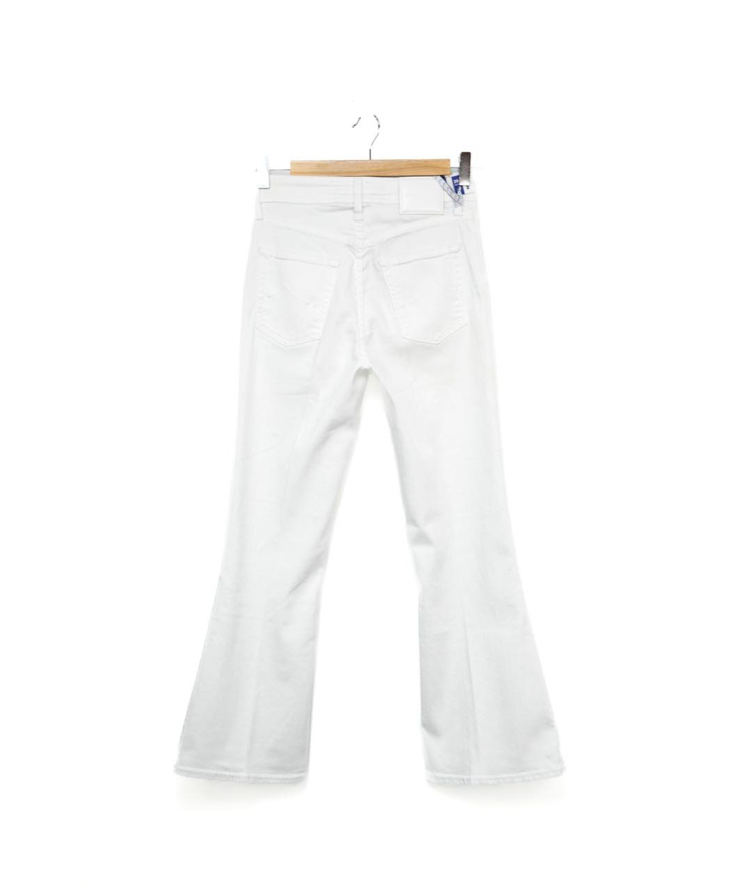JACOB COHEN Белые хлопко-лиоцелловые джинсы клеш, фото 2