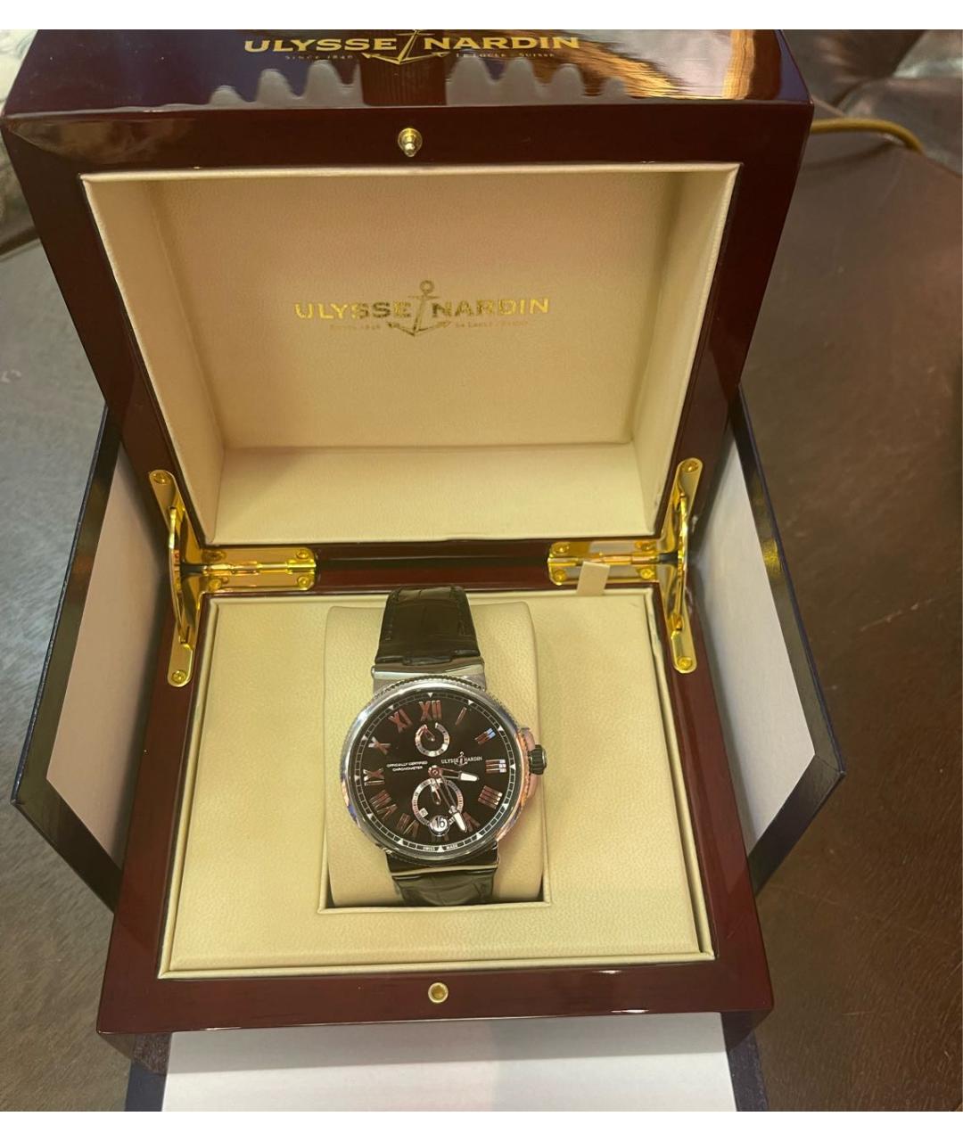 Ulysse Nardin Серебряные стальные часы, фото 4