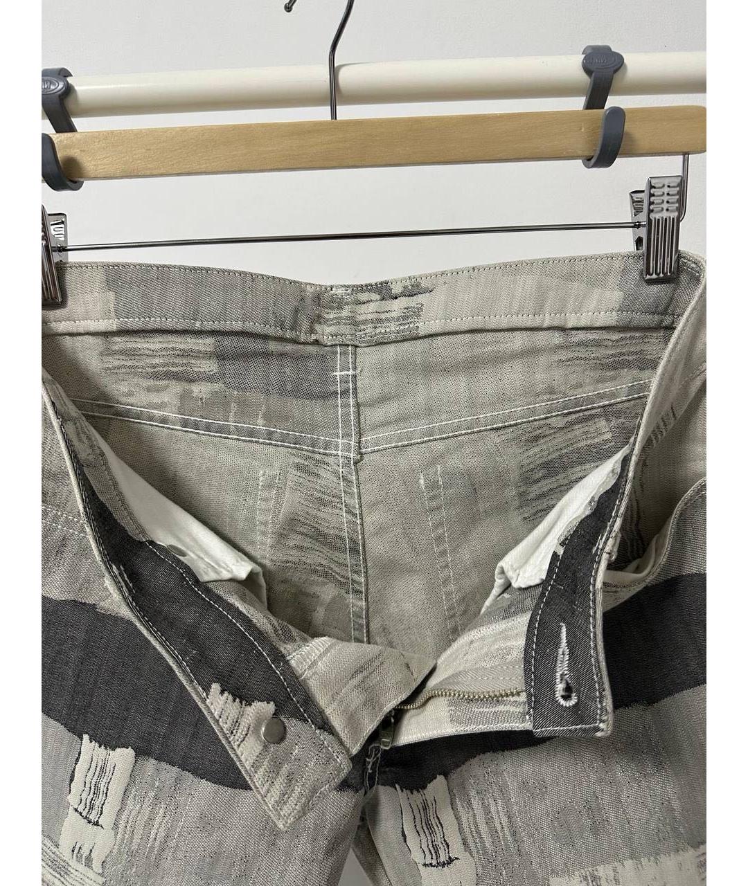 ISSEY MIYAKE Антрацитовые хлопко-полиэстеровые прямые джинсы, фото 7