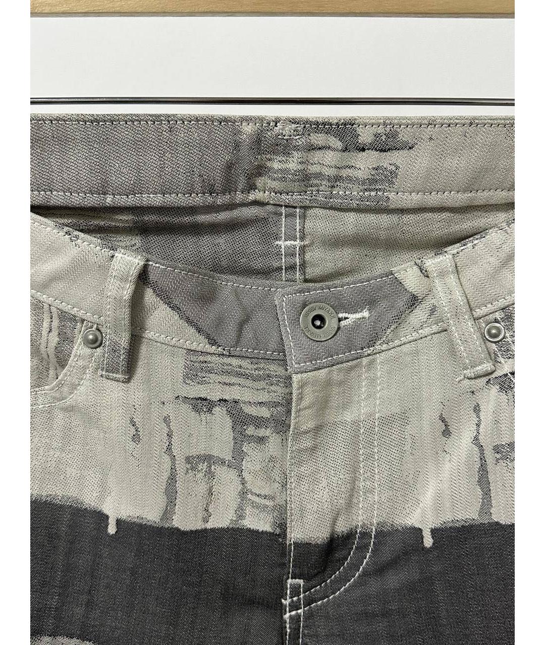 ISSEY MIYAKE Антрацитовые хлопко-полиэстеровые прямые джинсы, фото 8