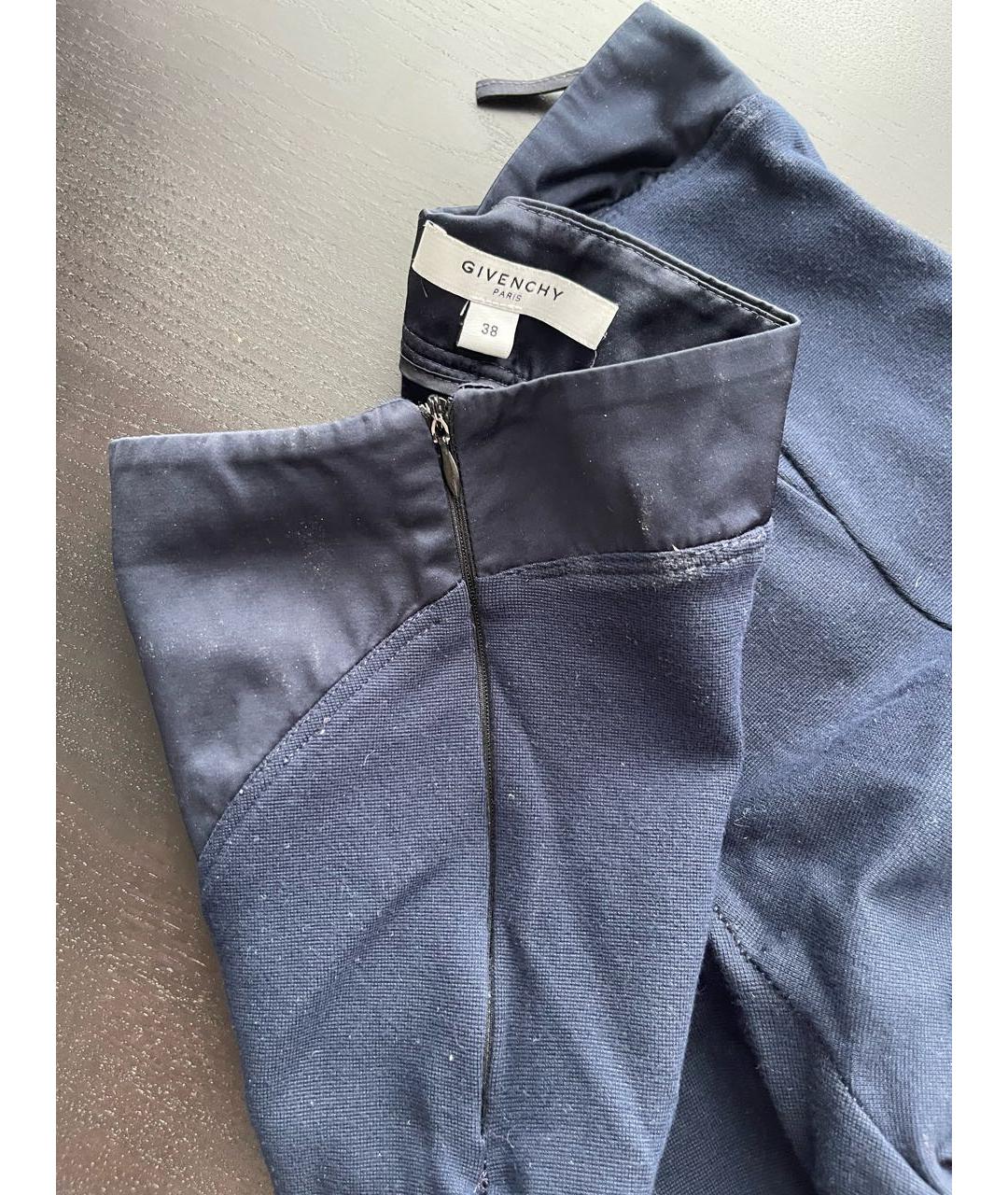 GIVENCHY Темно-синие хлопко-эластановые брюки узкие, фото 8